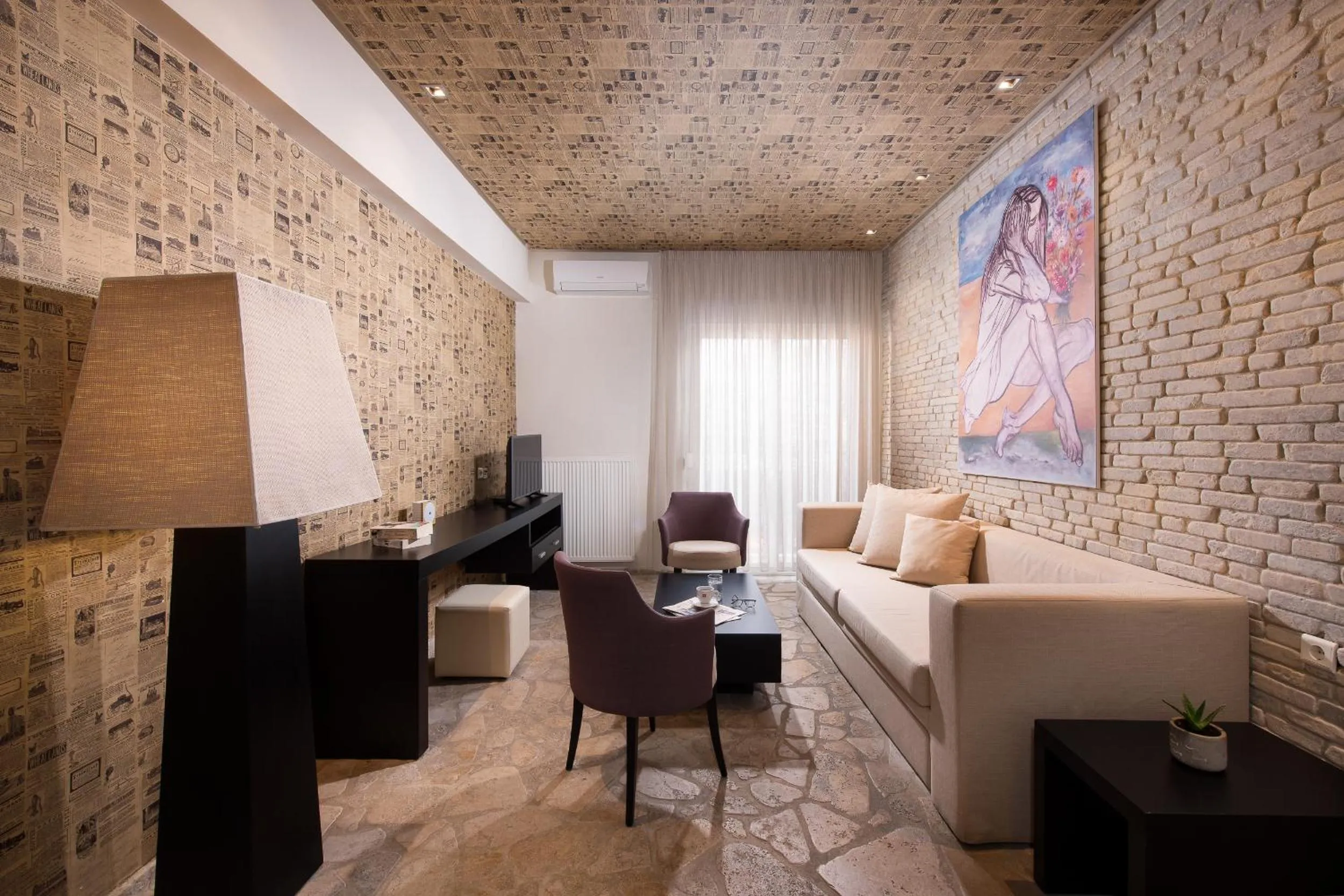 Living room, Bed in Afrodite Suites