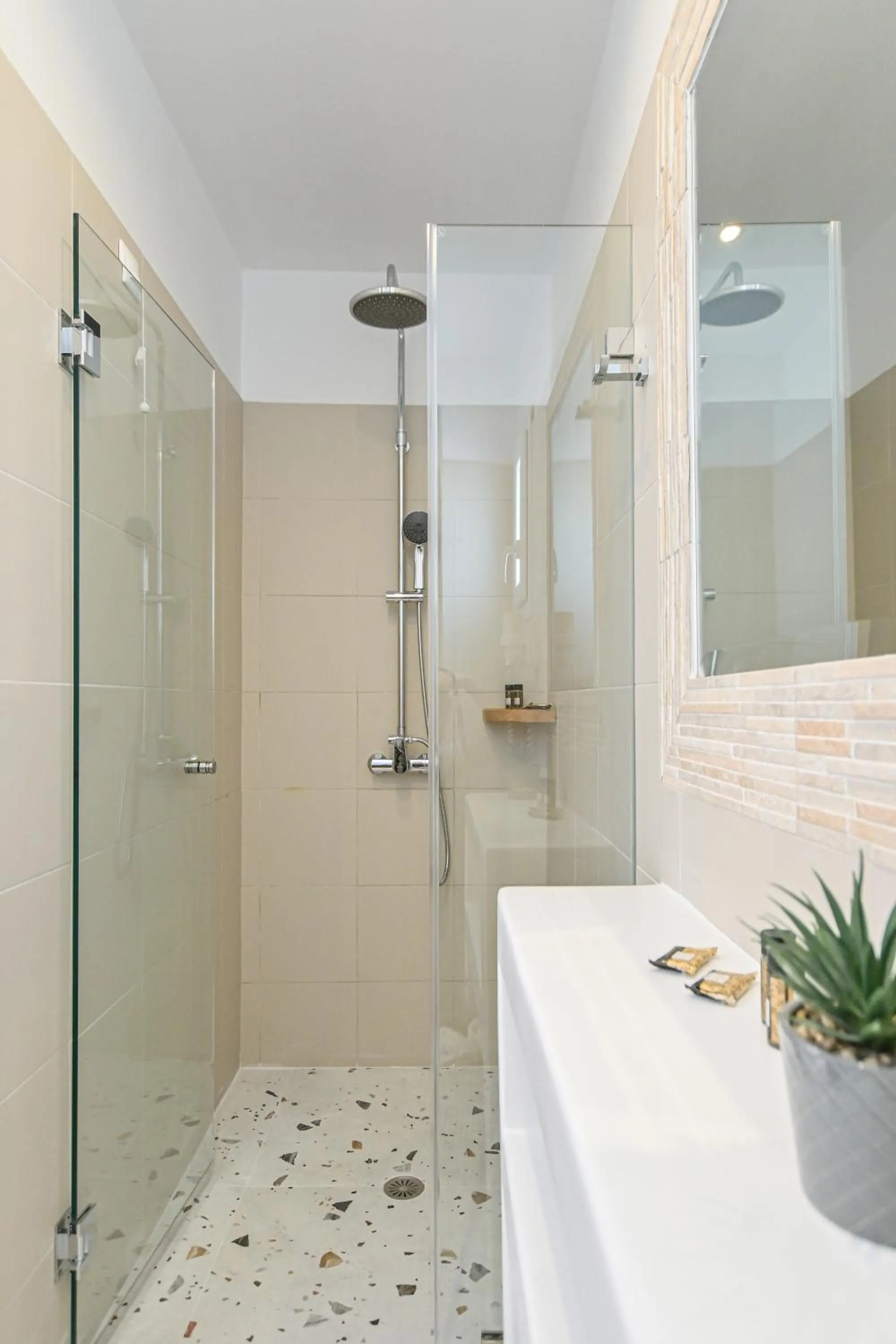 Shower in Naxos Blue Sky