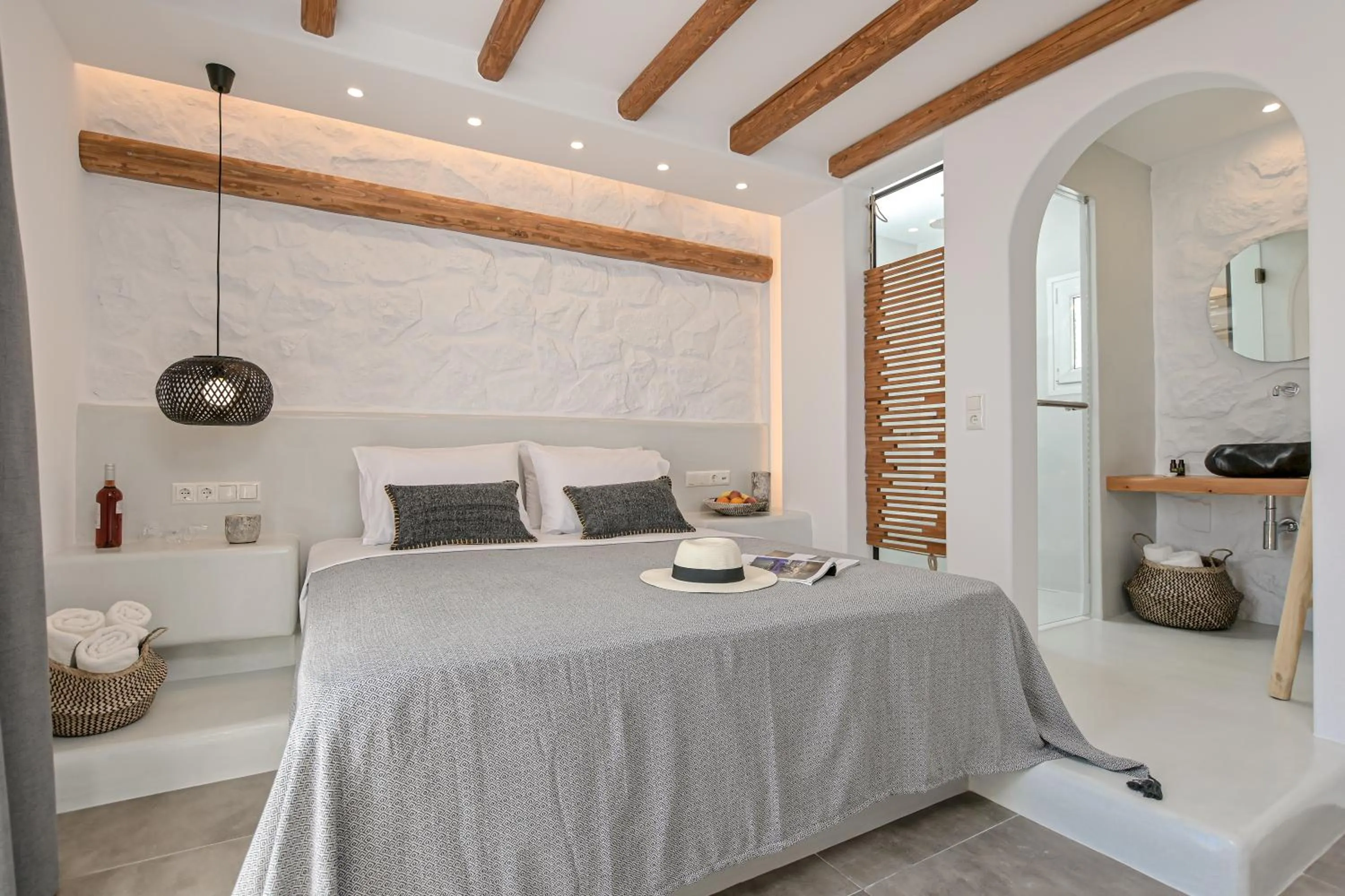 Bed in Naxos Blue Sky