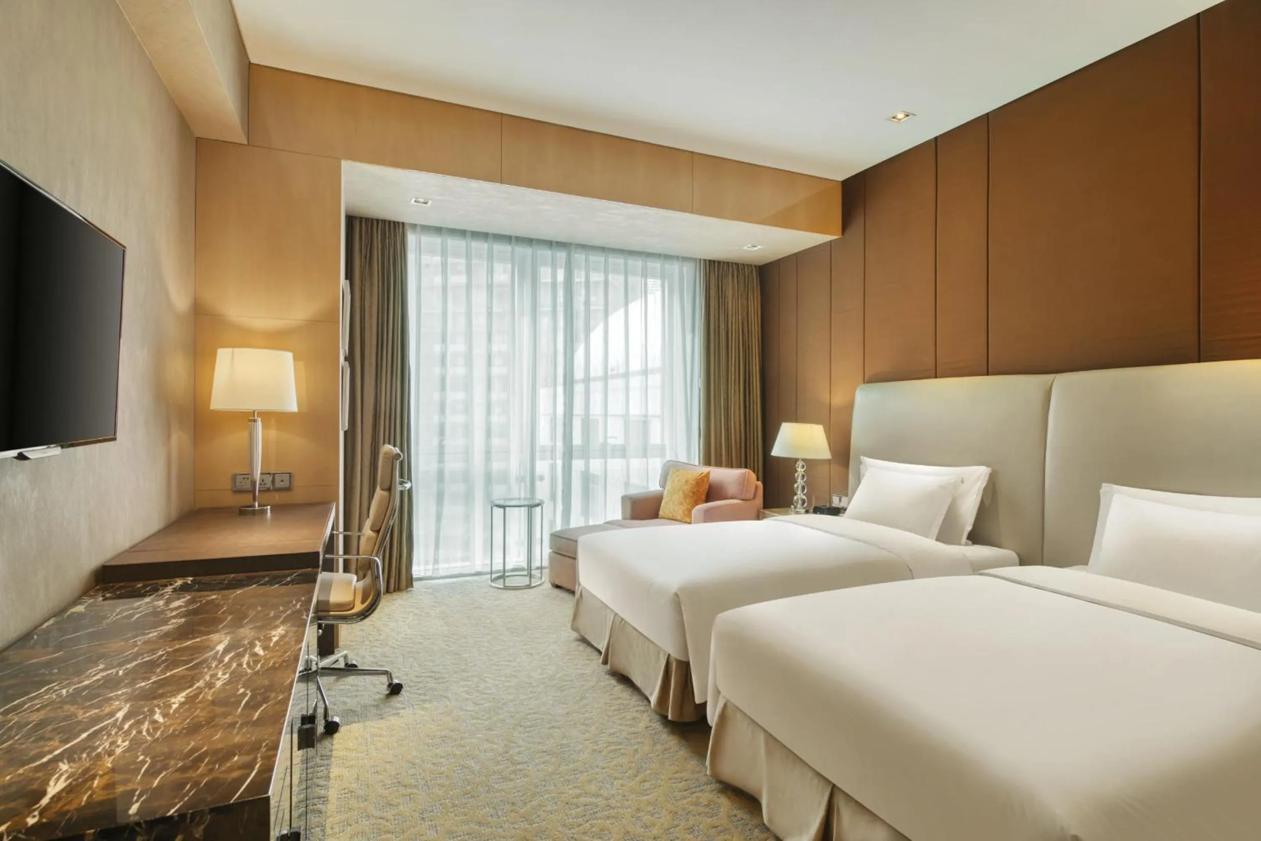 Photo of the whole room, Bed in Crowne Plaza Beijing Chaoyang U-Town by IHG - within 30 minutes to Forbidden City by metro