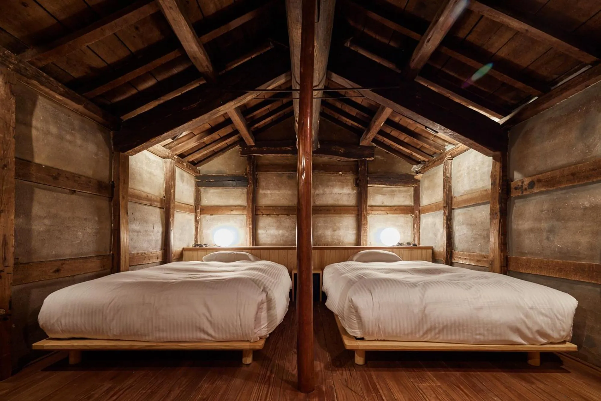 Bed in NIPPONIA Sawara Merchant Town Hotel