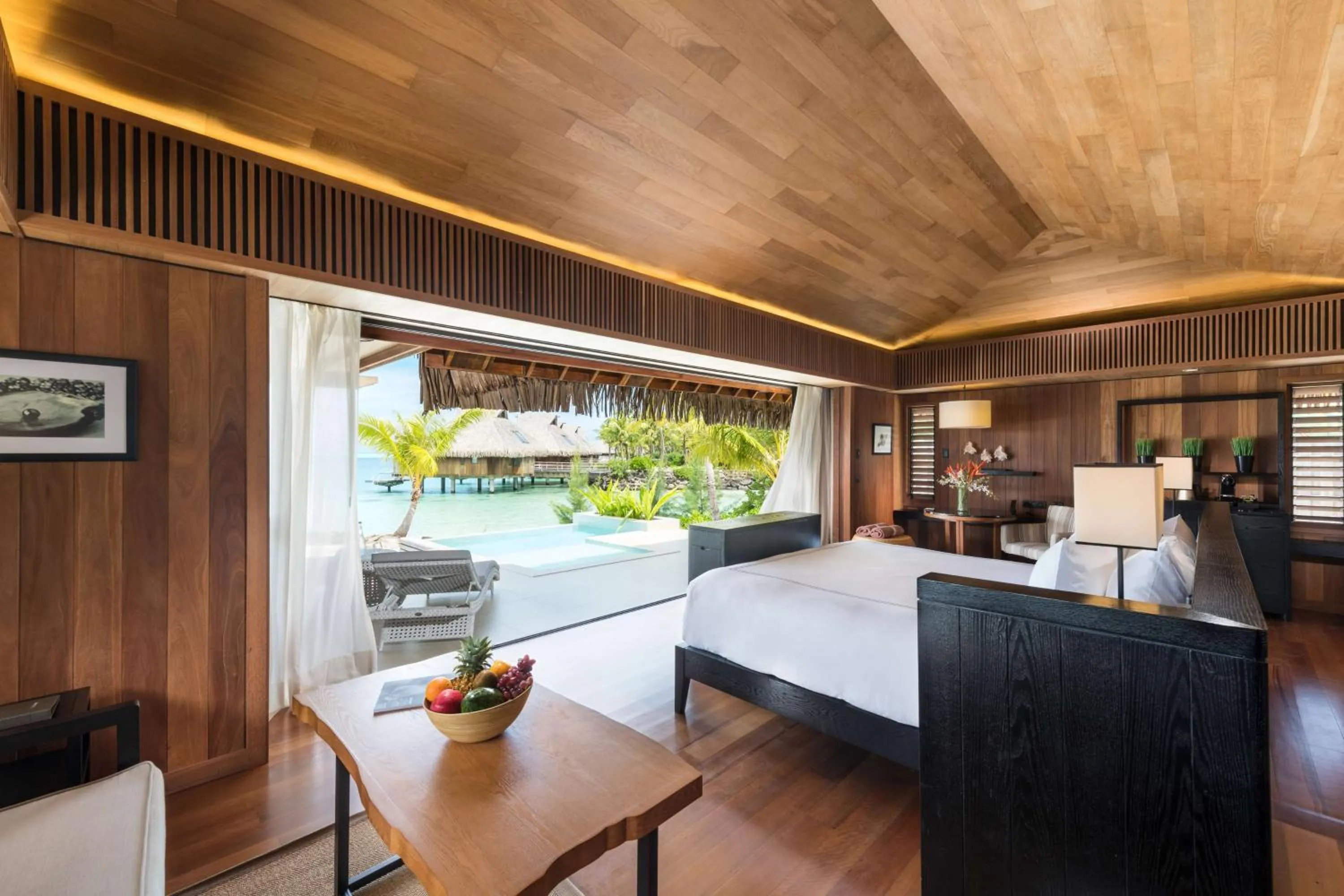 Bed in Conrad Bora Bora Nui