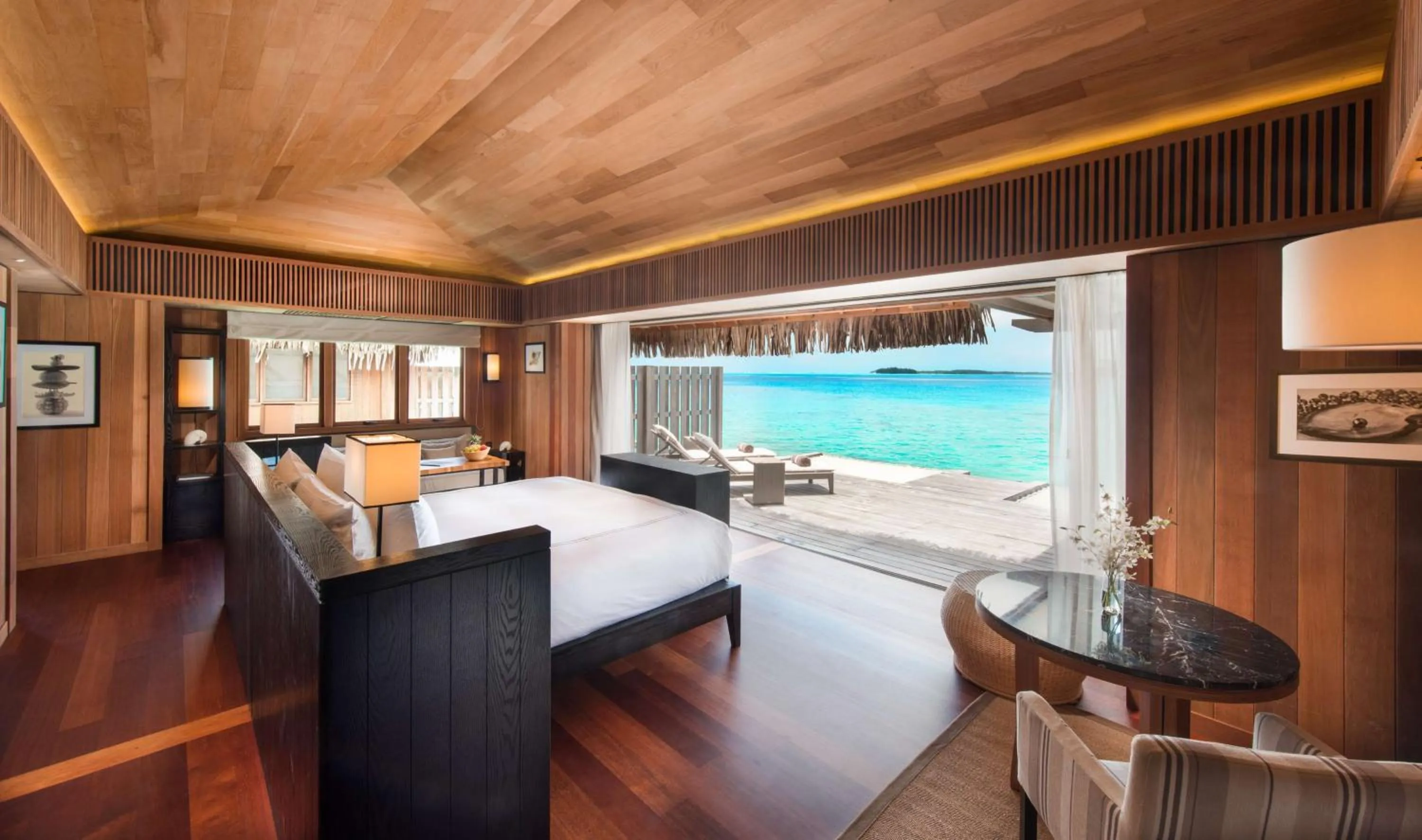 Bed in Conrad Bora Bora Nui