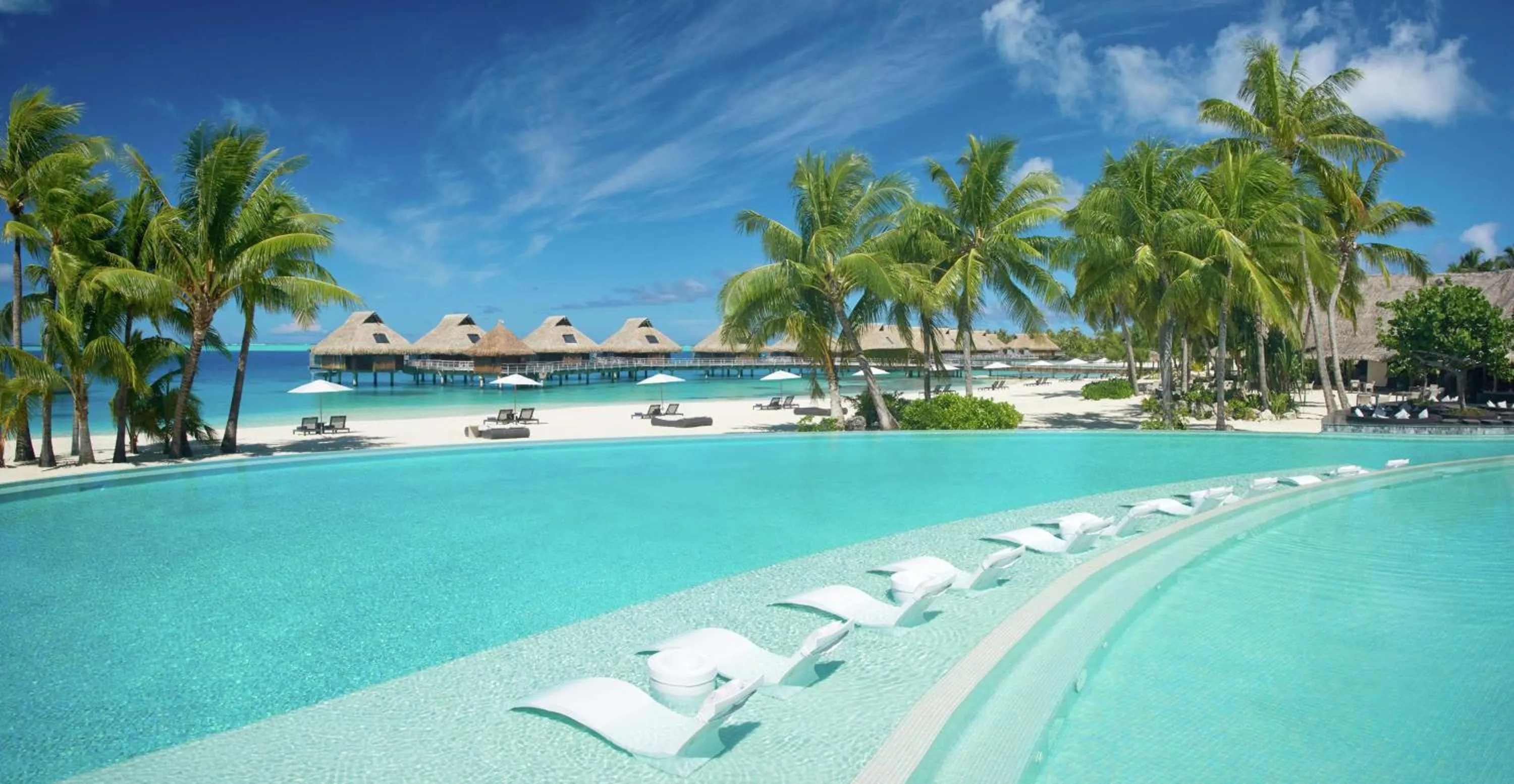Pool view in Conrad Bora Bora Nui