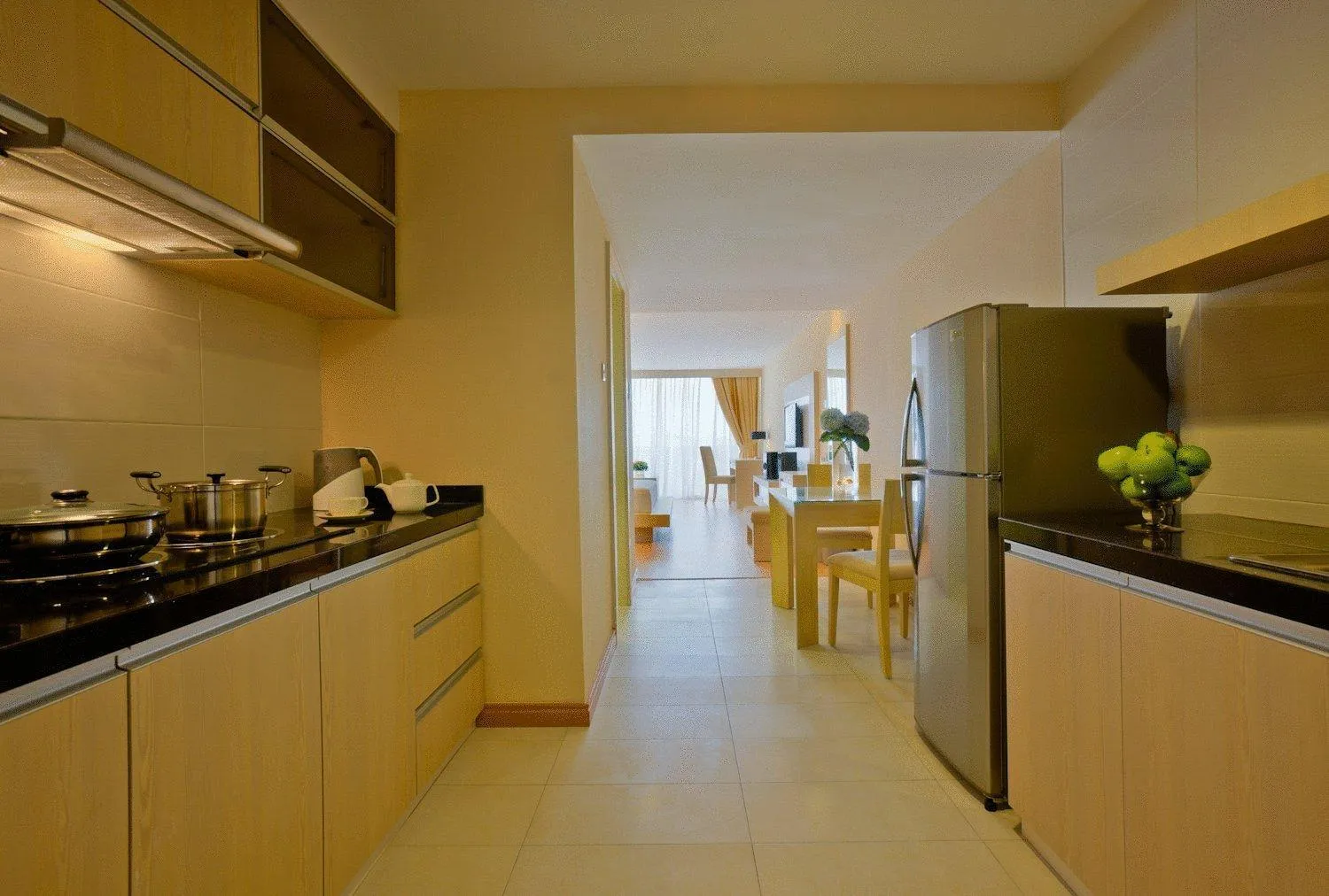 Kitchen or kitchenette in Jinhold Apartment Hotel