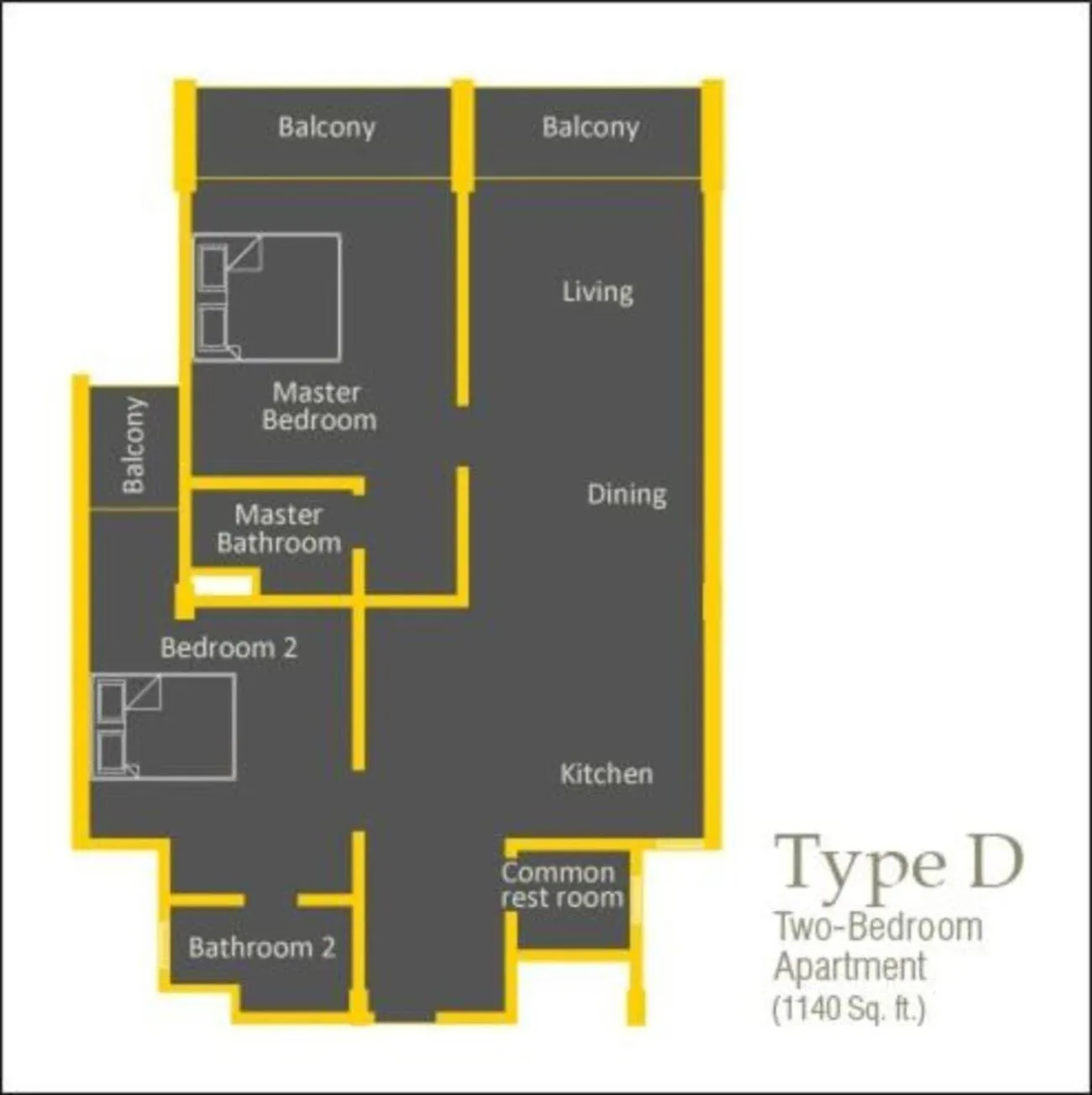 Floor plan in Blanco Apartment Hotel