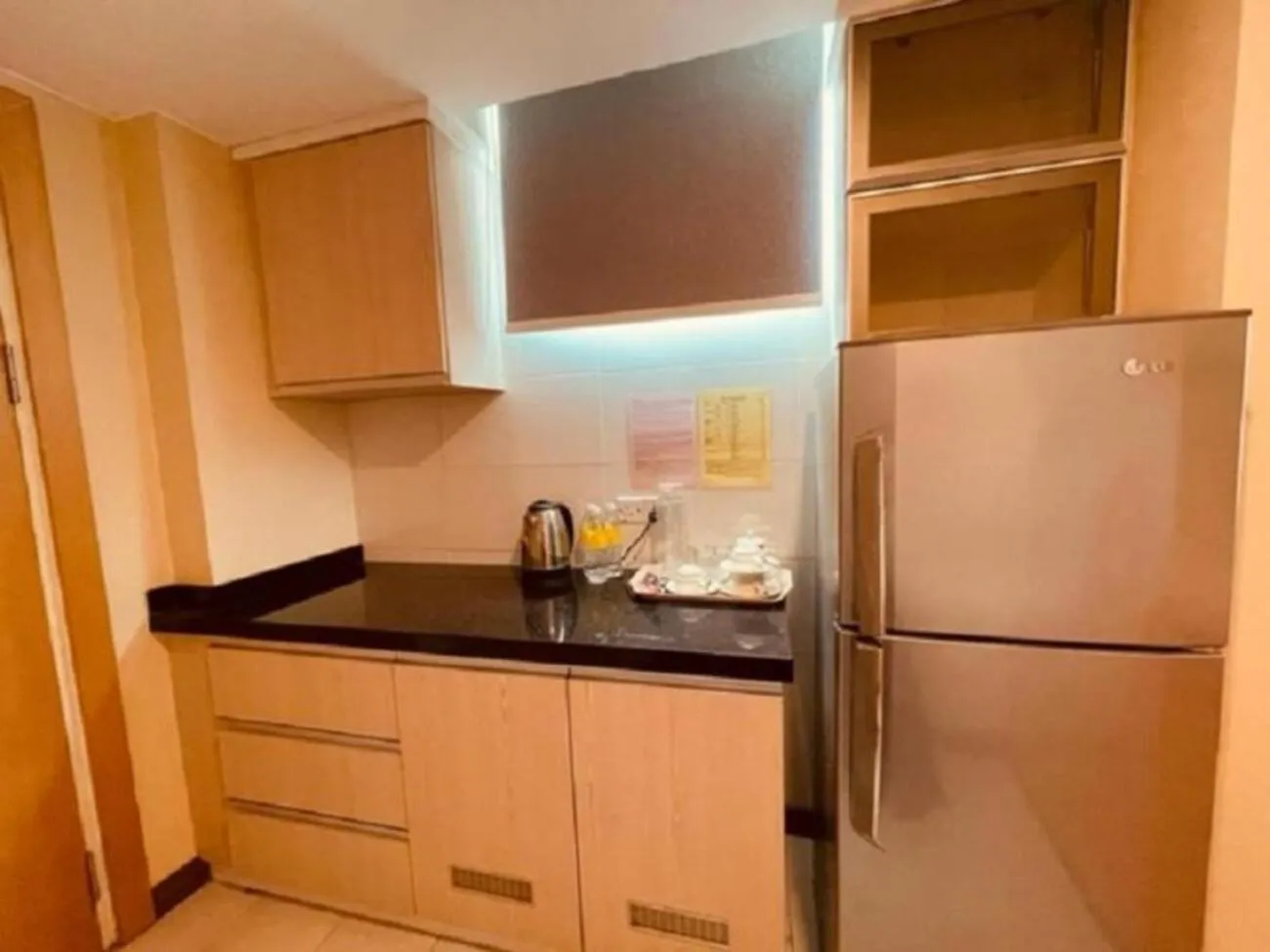 Kitchen or kitchenette in Blanco Apartment Hotel