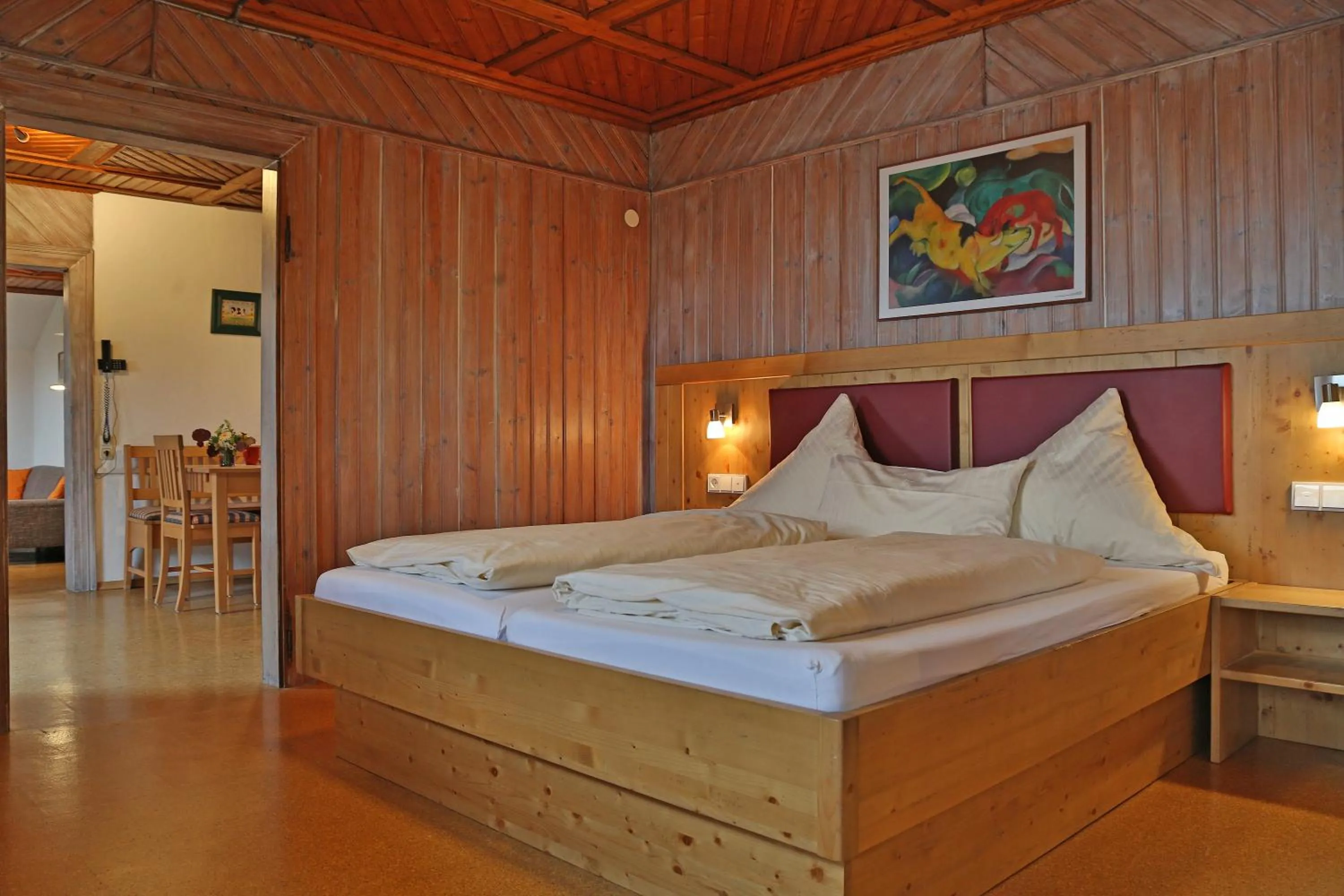 Bed in Alpenstern Finy, Bio-Gästehaus