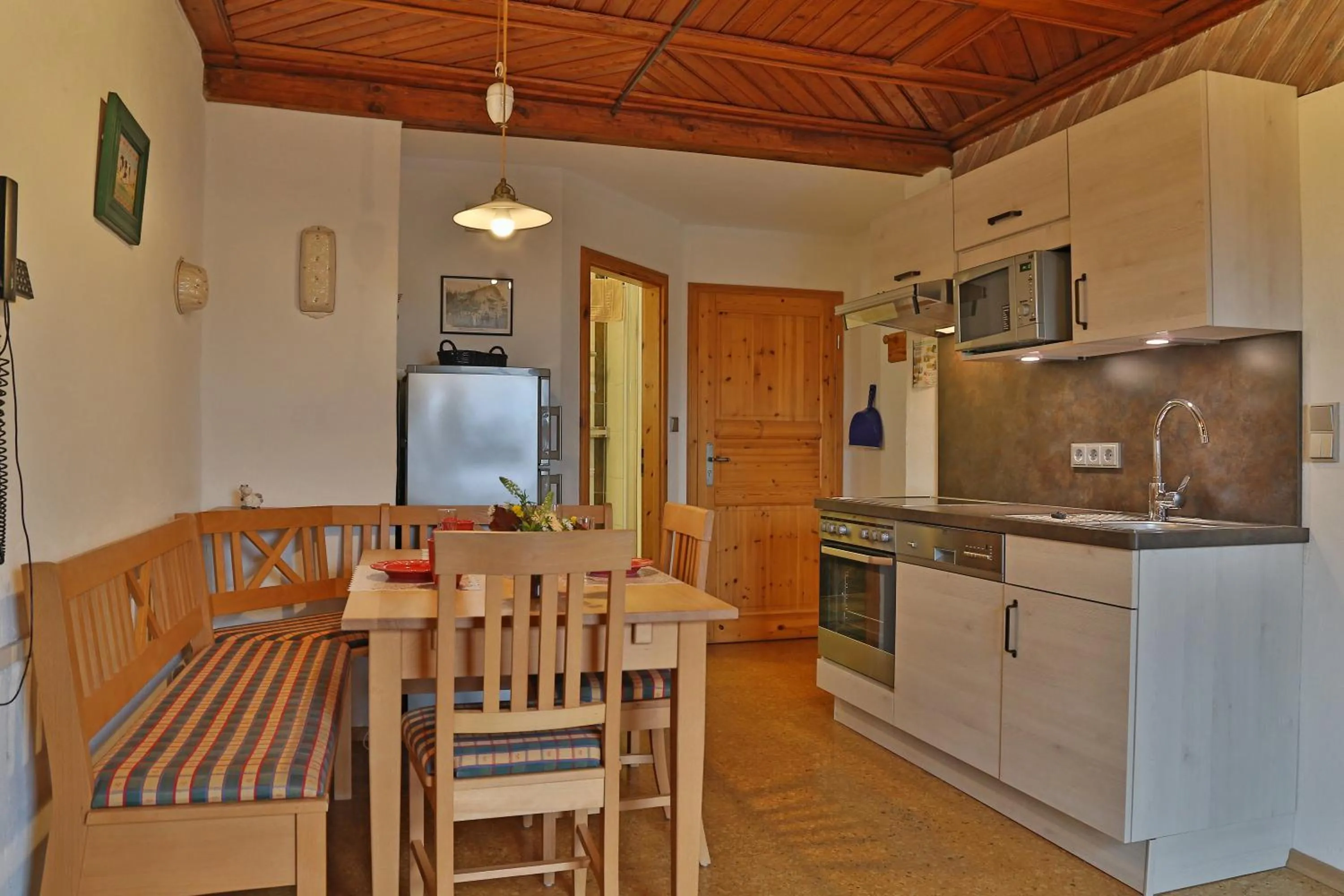 Kitchen or kitchenette in Alpenstern Finy, Bio-Gästehaus