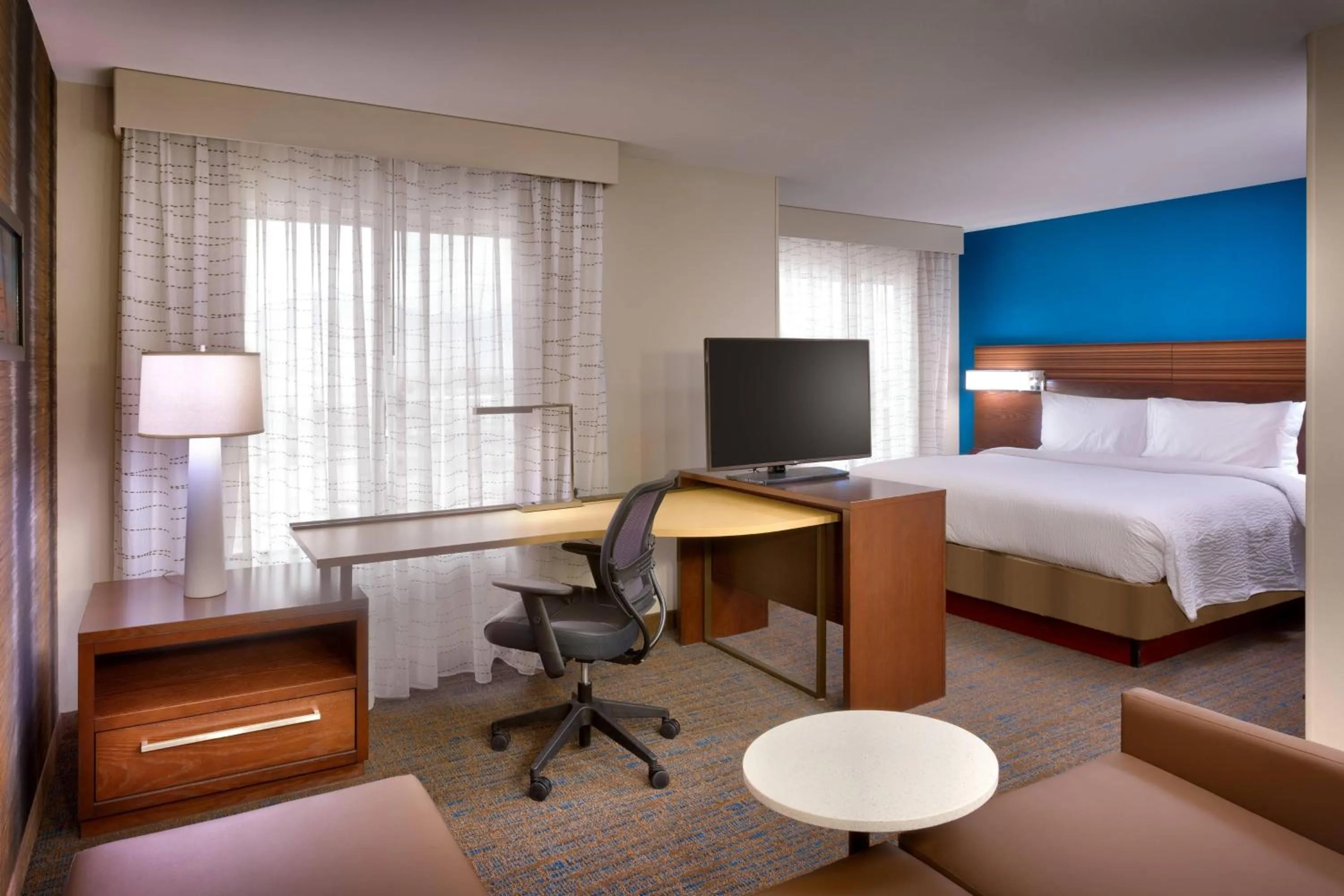Living room, Bed in Residence Inn by Marriott Salt Lake City-West Jordan