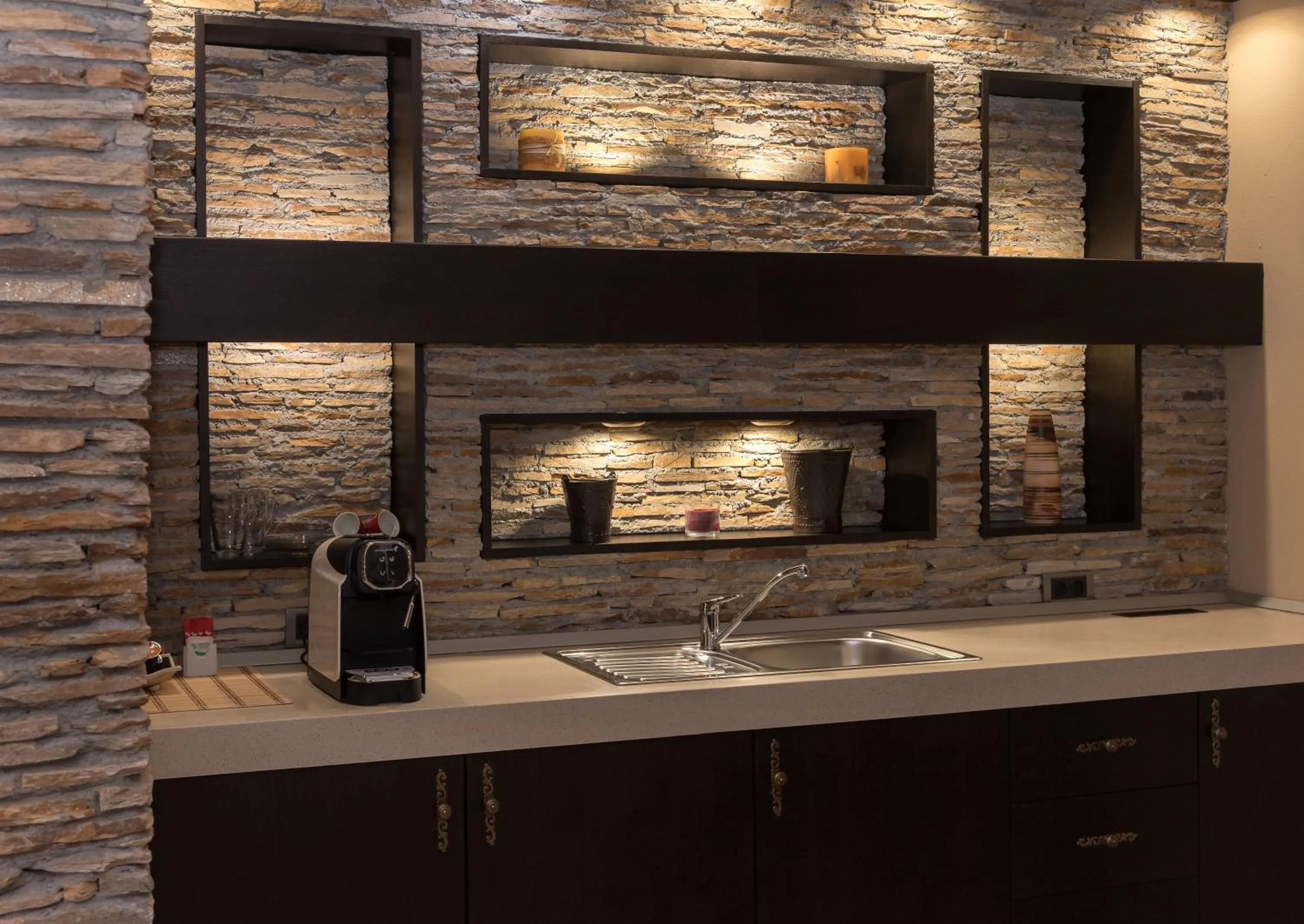 Kitchen or kitchenette in Lion Bansko Hotel