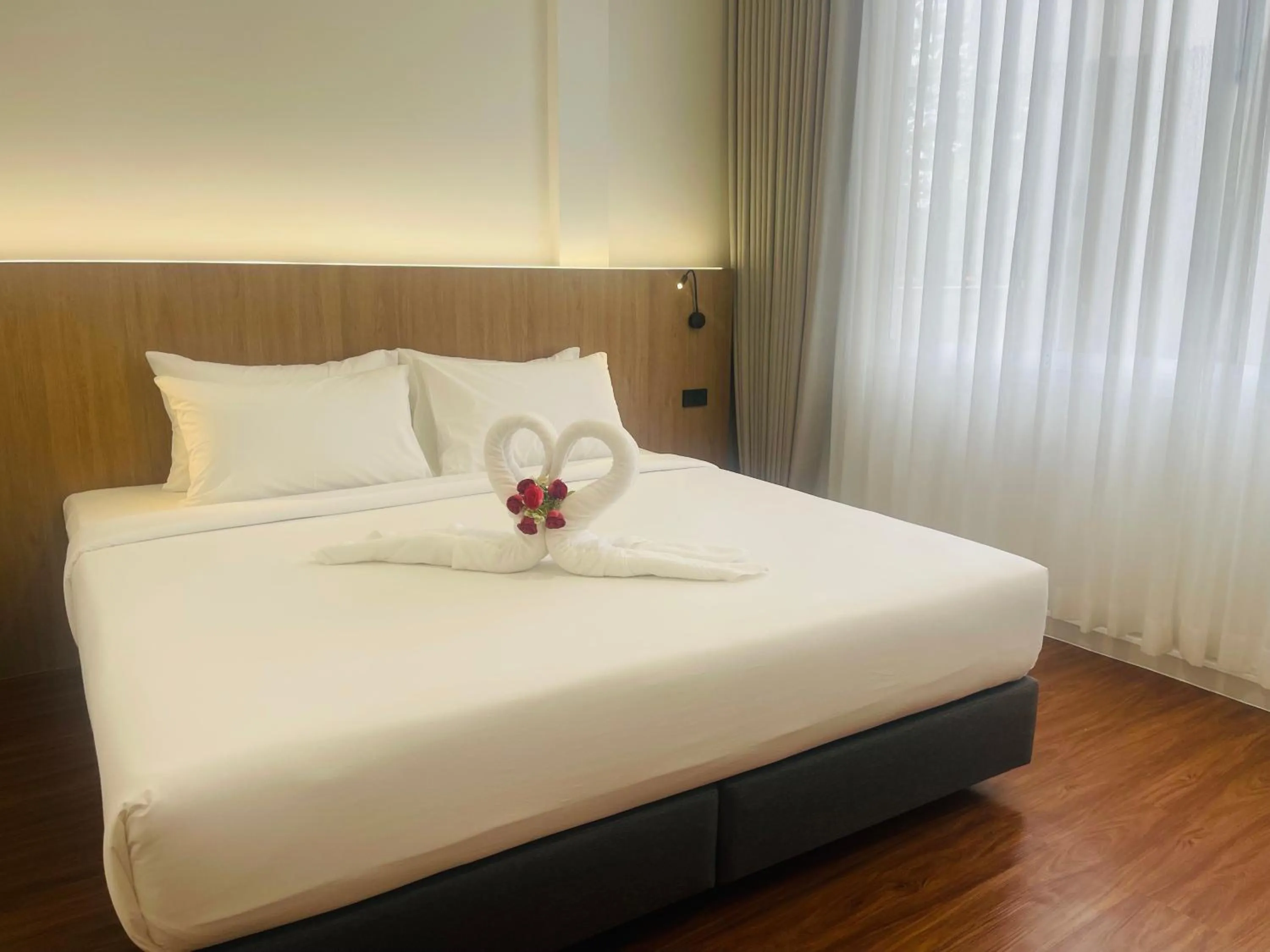 Bed in S2S Queen Trang Hotel