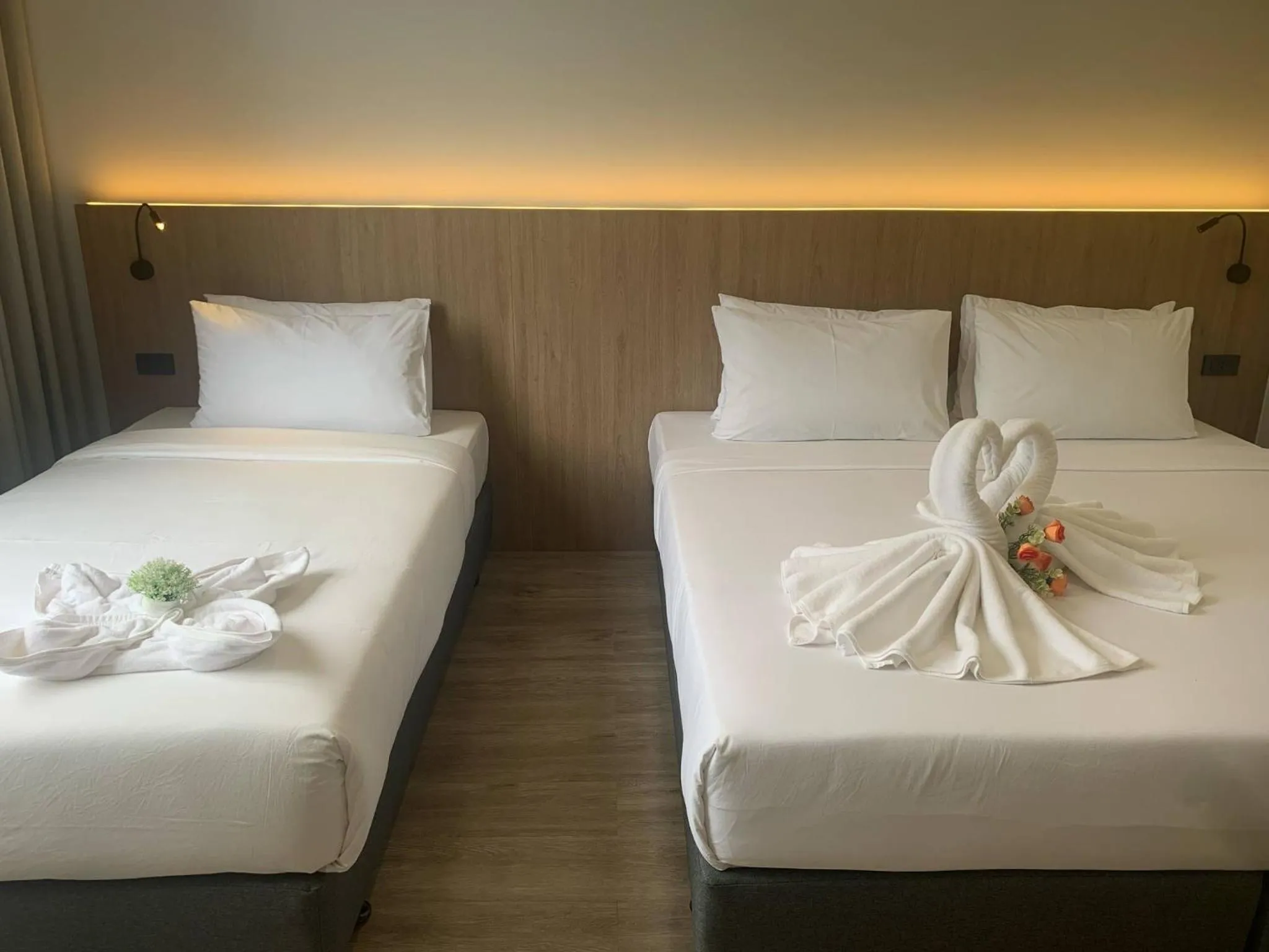 Bed in S2S Queen Trang Hotel