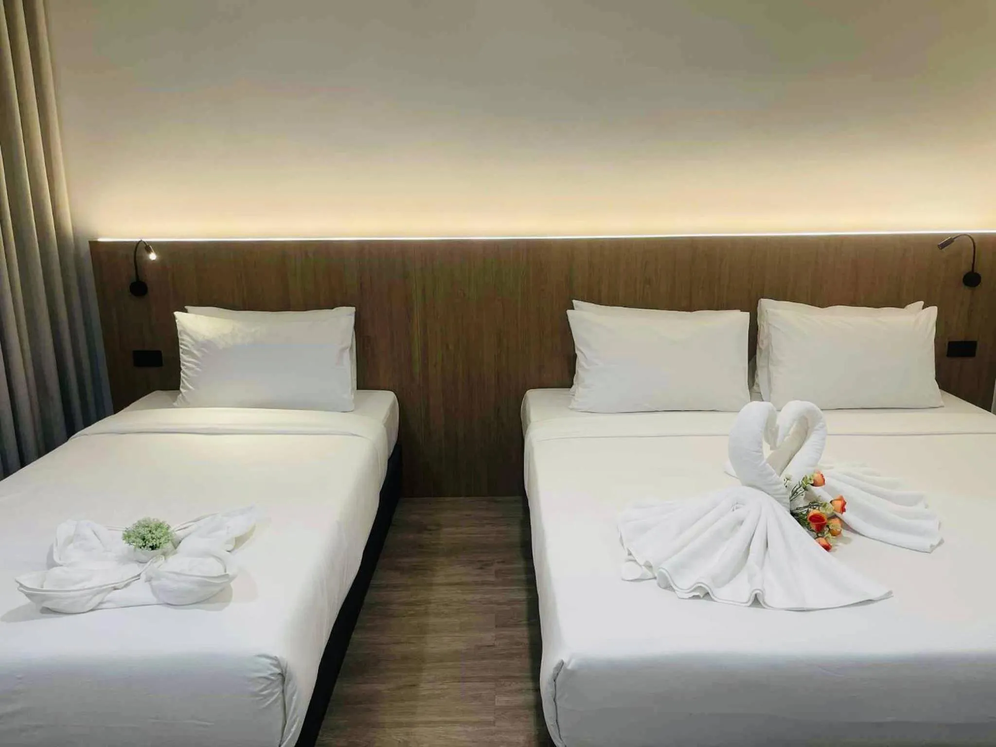 Bed in S2S Queen Trang Hotel