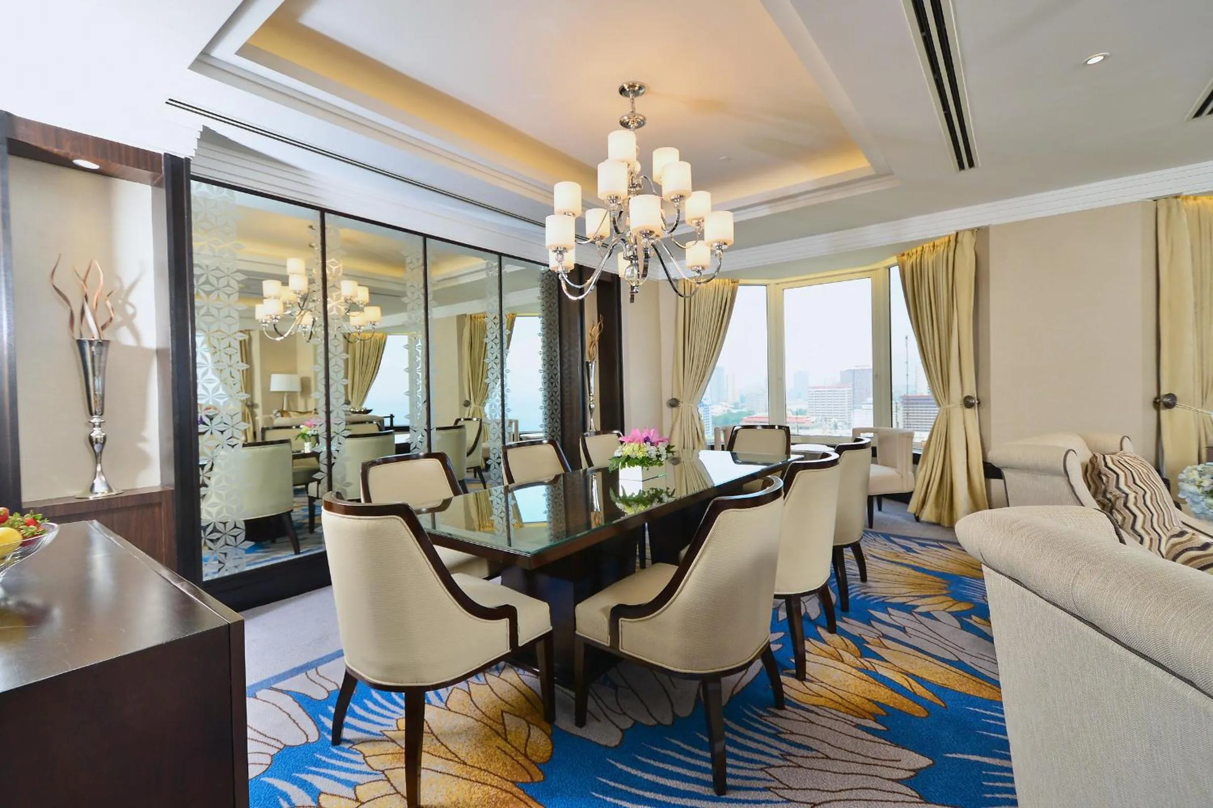 Dining area in Diamond Hotel Philippines