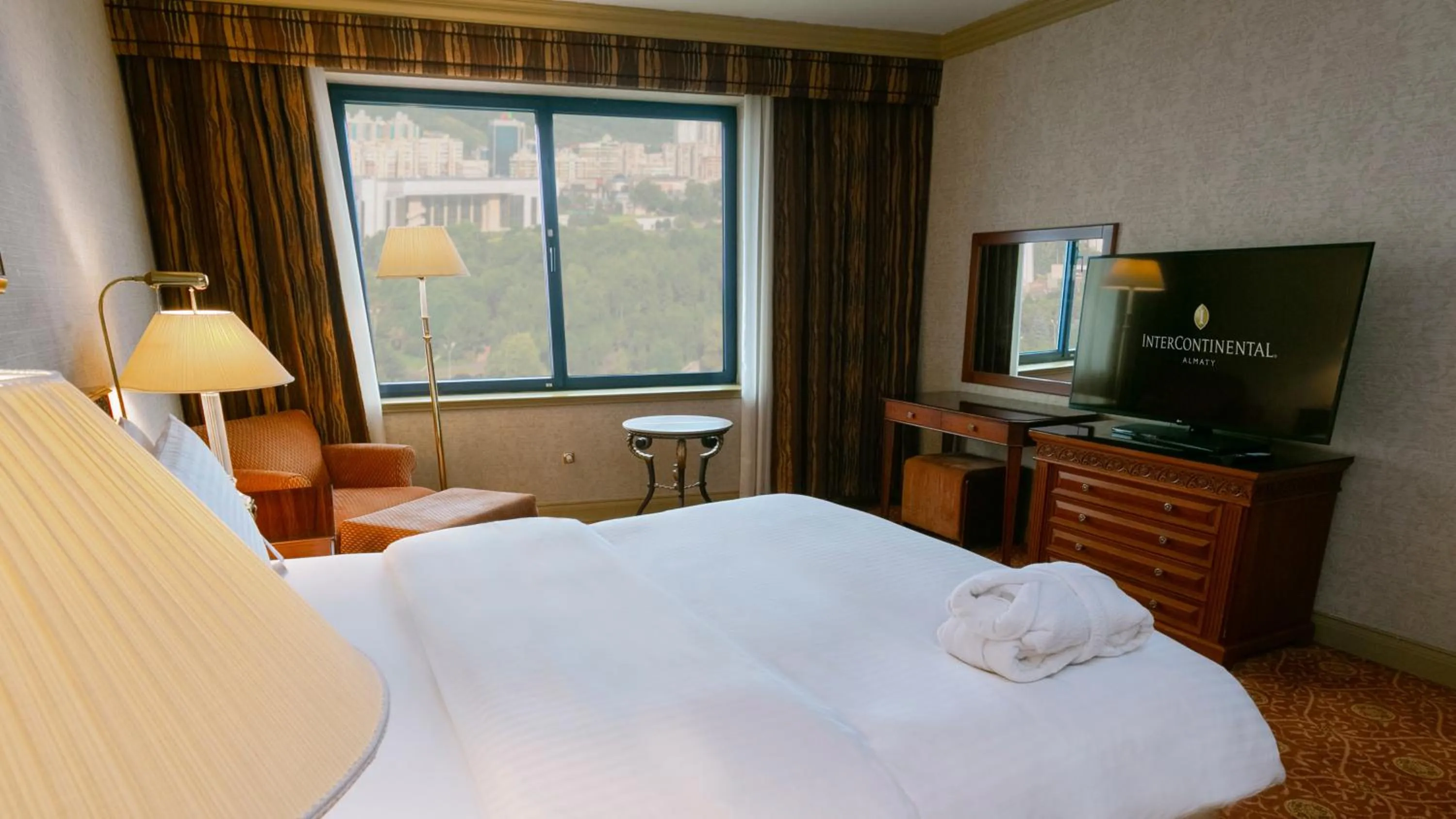 View (from property/room), Bed in InterContinental Almaty by IHG