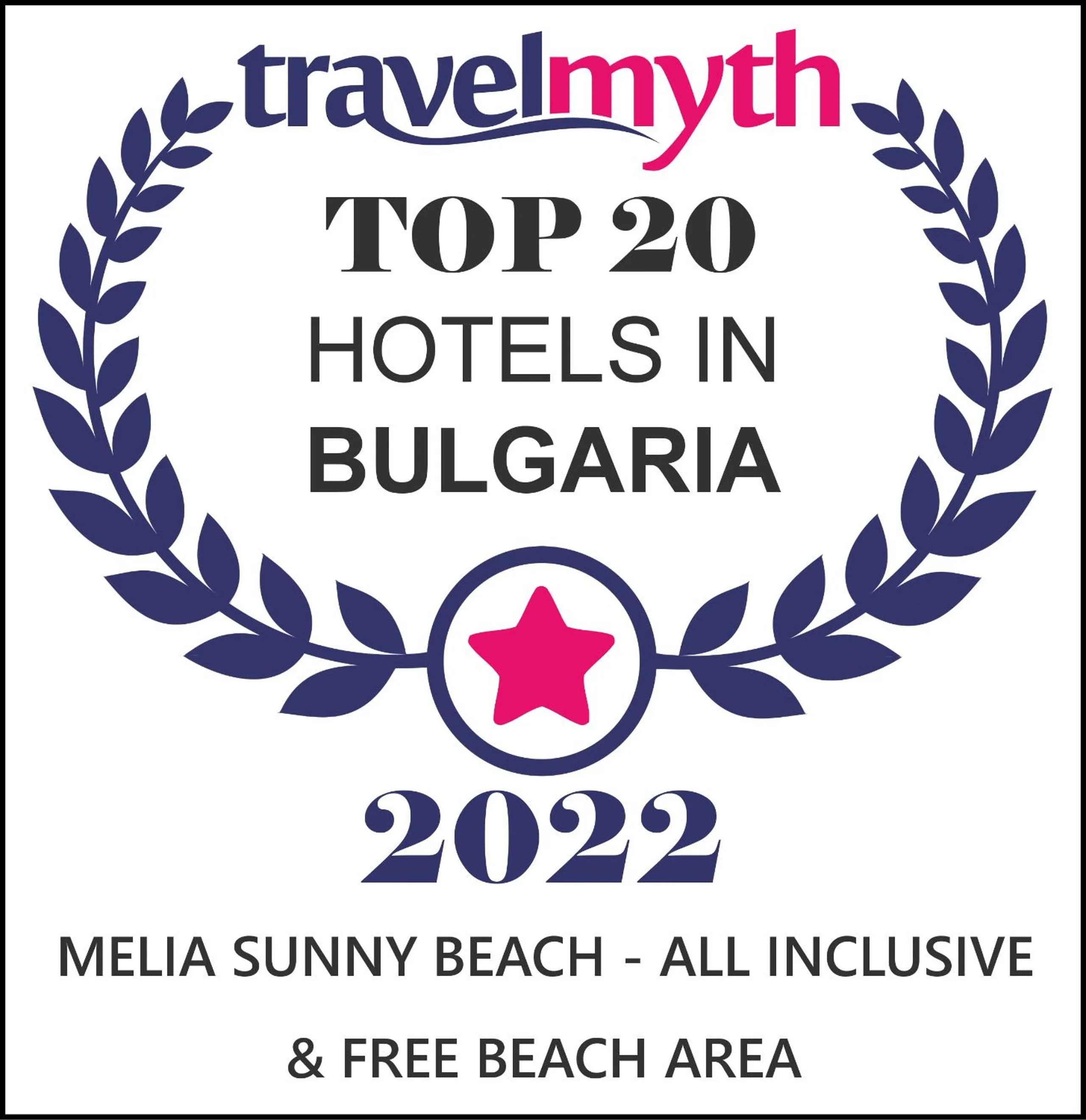 Certificate/Award in Melia Sunny Beach All Inclusive