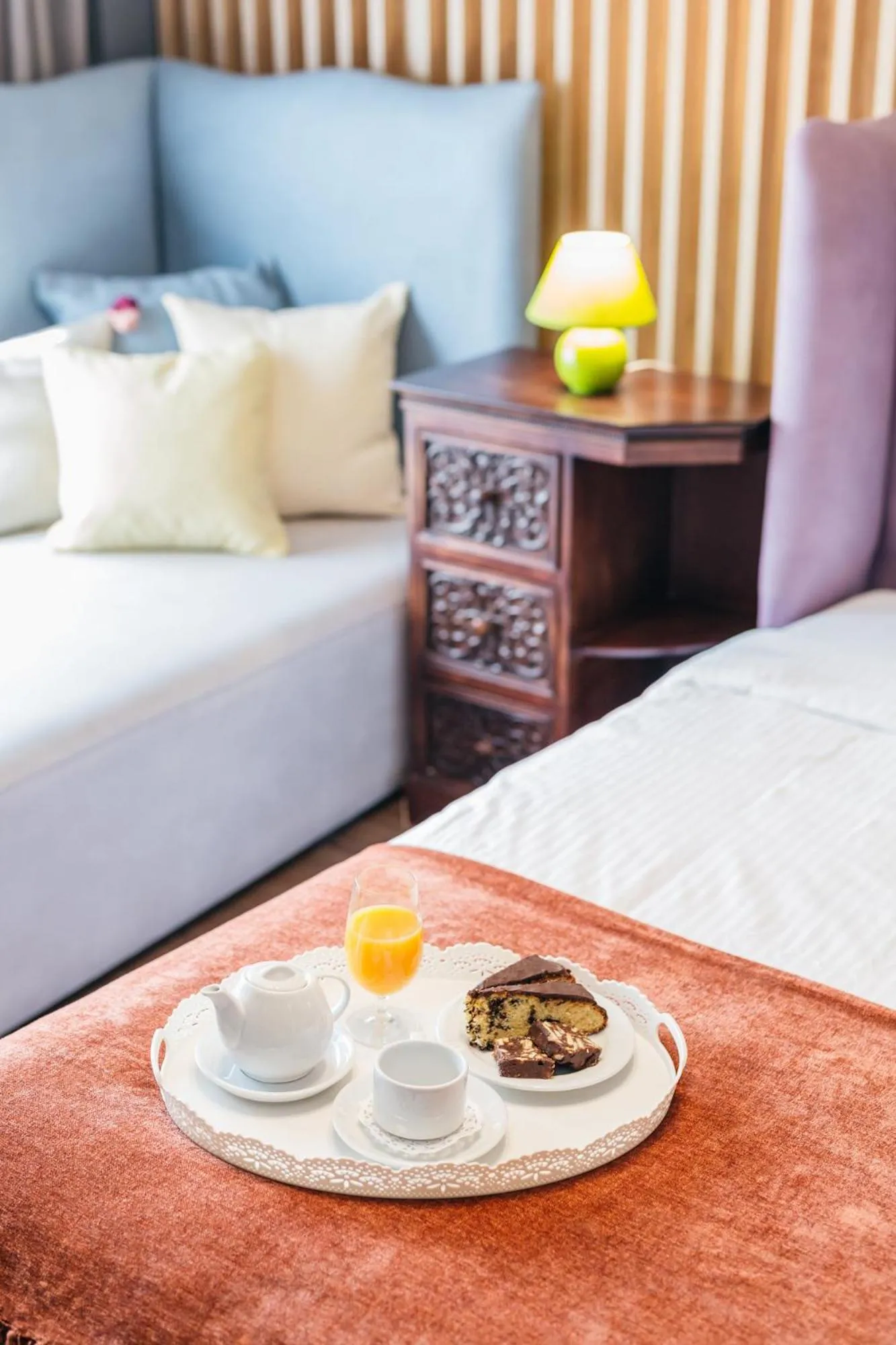 Decorative detail, Bed in Ladadika Design, Philian Hotels and Resorts