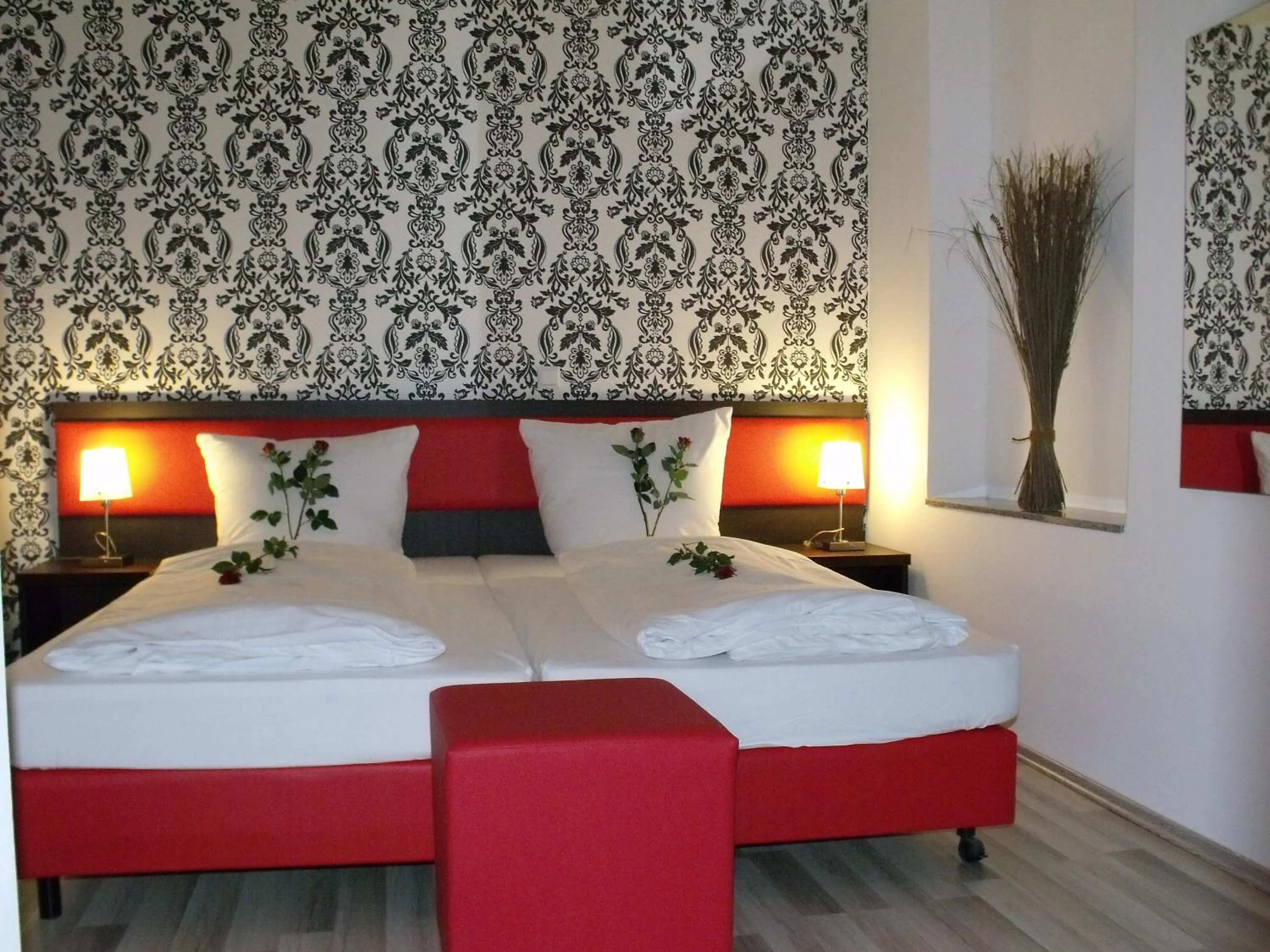 Bed in Cityhotel Ahlen Garni