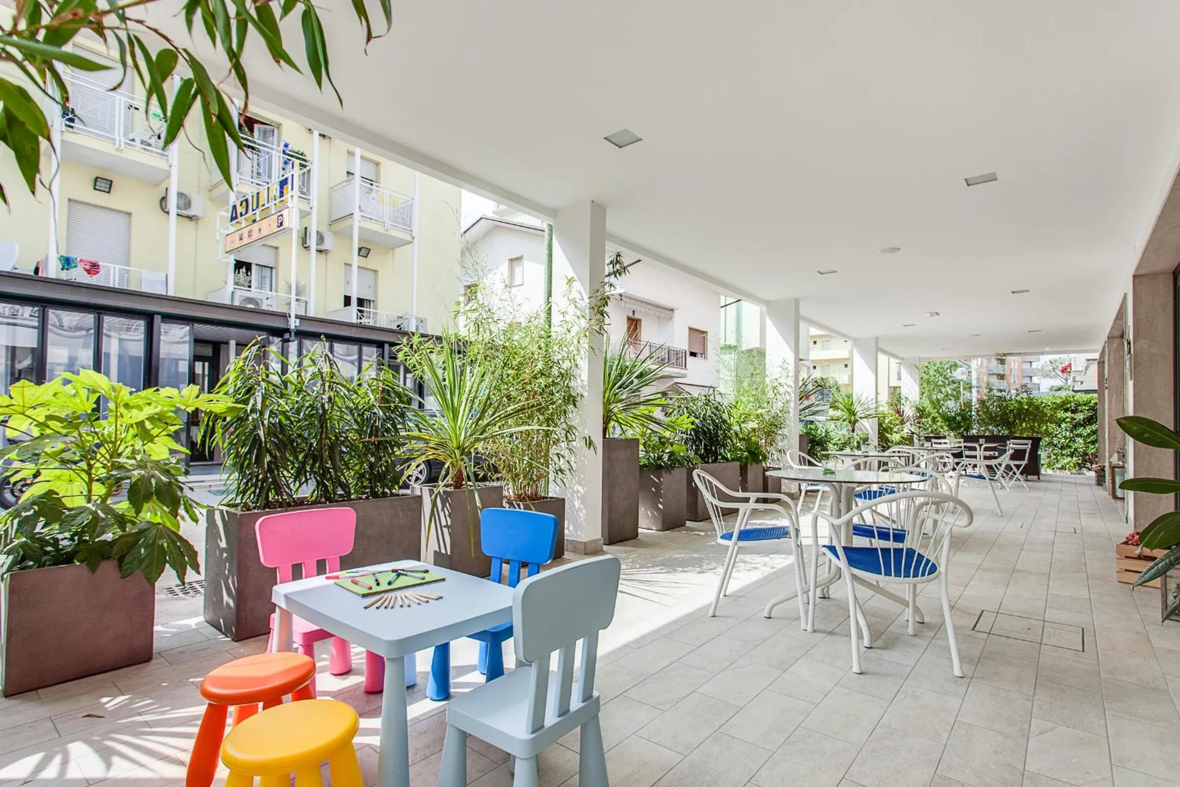 Patio in Hotel Eugenio