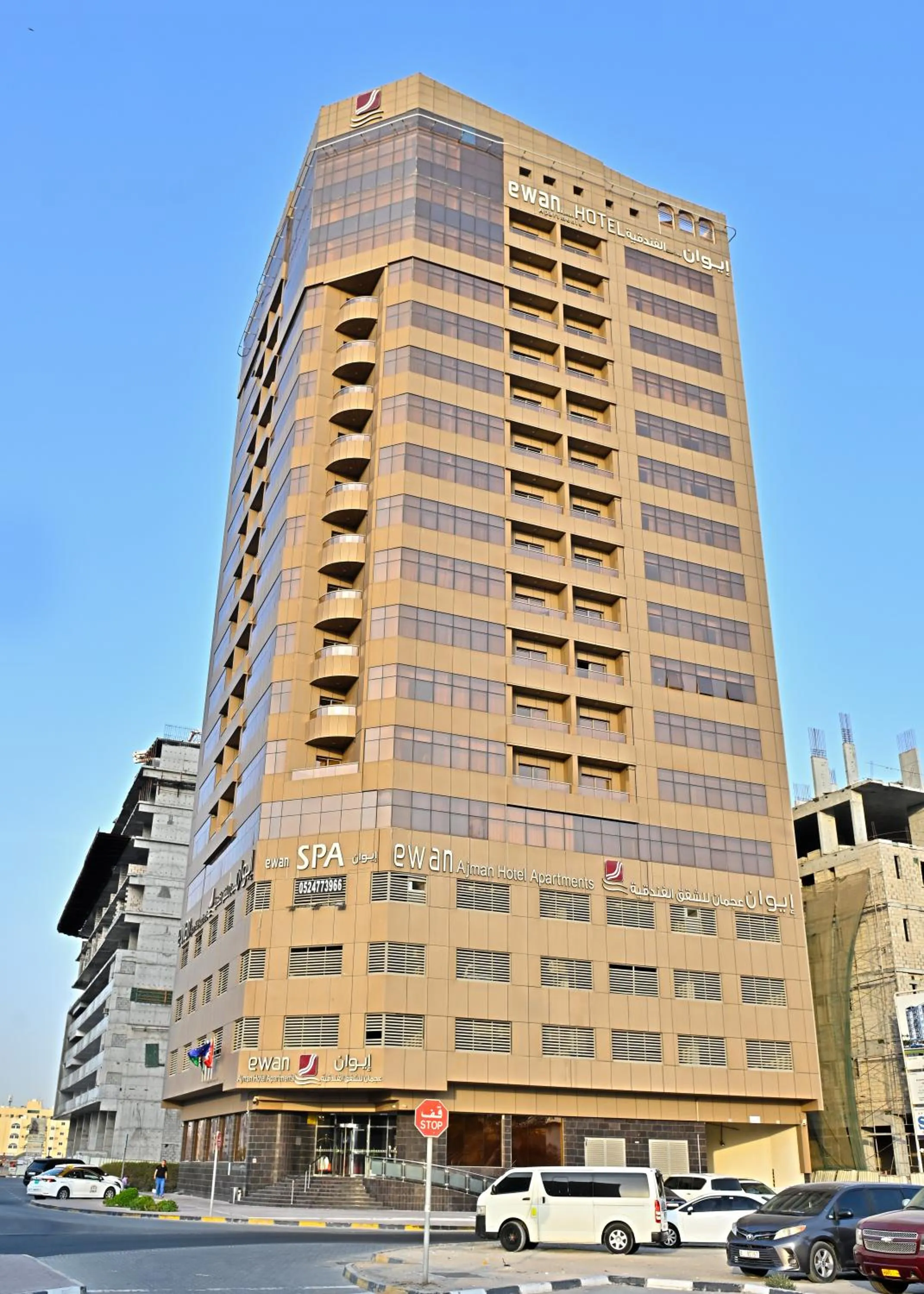 Property building in Ewan Ajman Suites Hotel