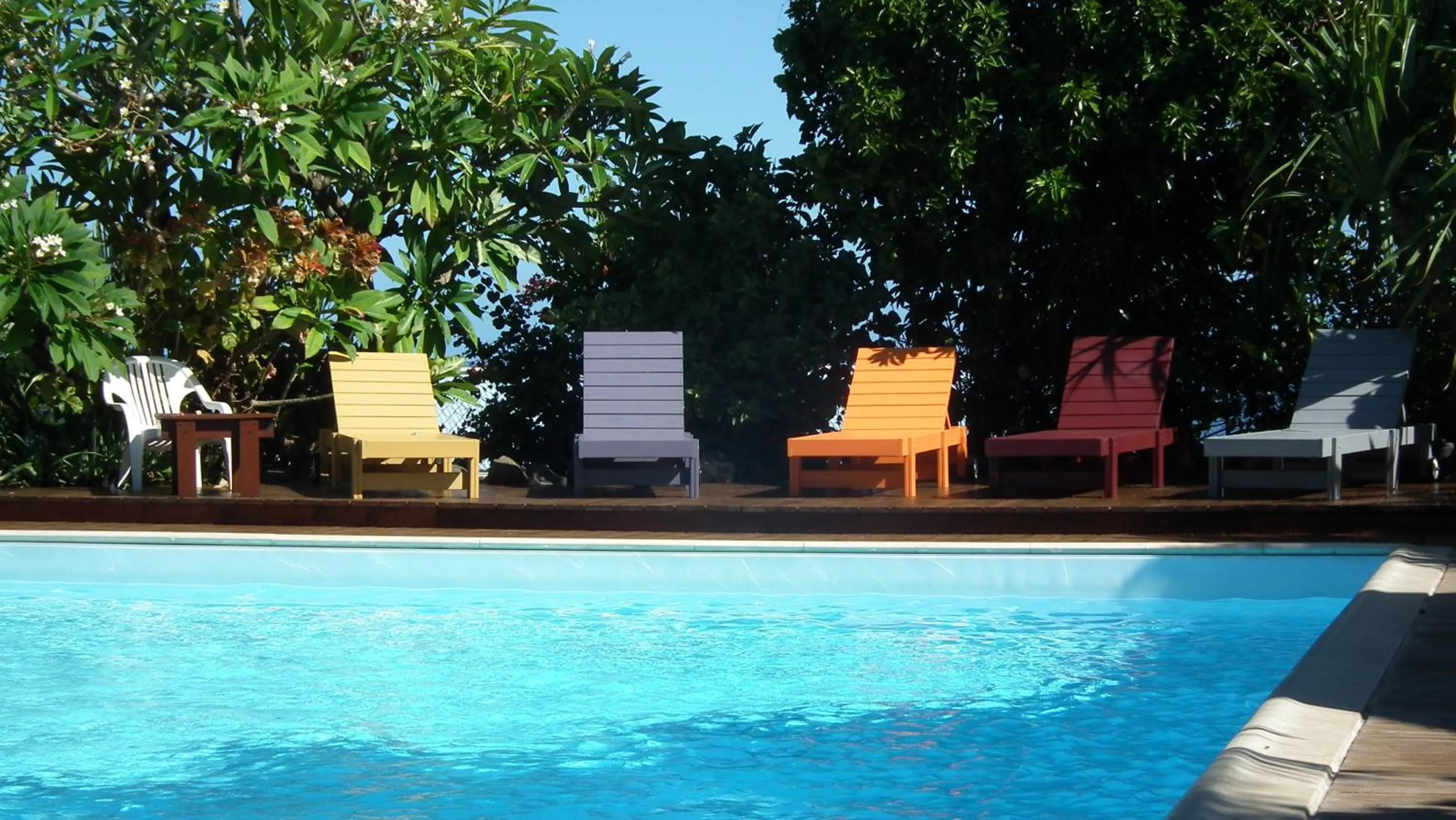 Pool view in Le Cardinal des Grands Bleus