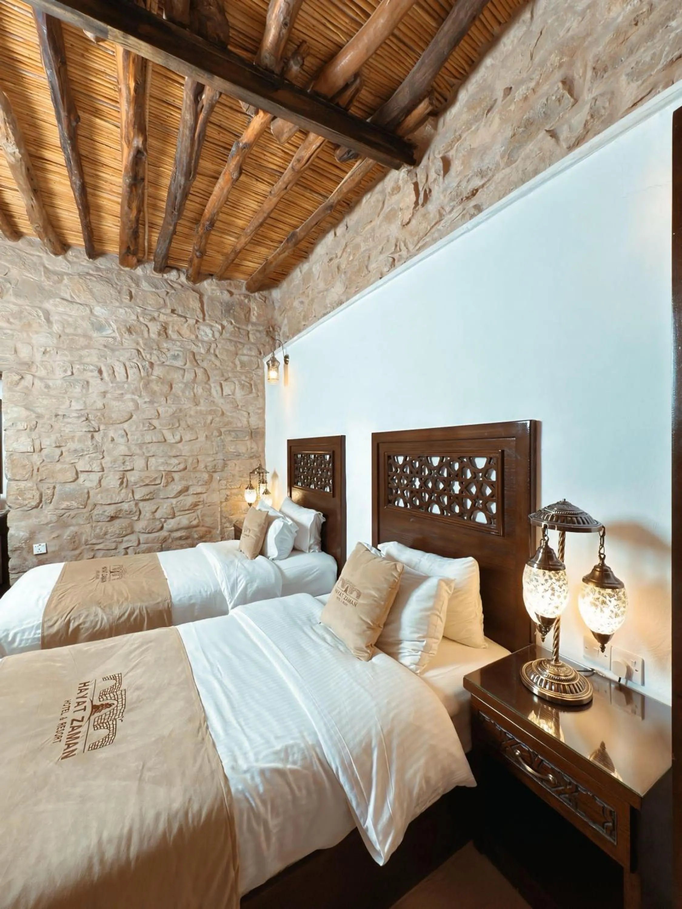 Bed in Hayat Zaman Hotel And Resort Petra