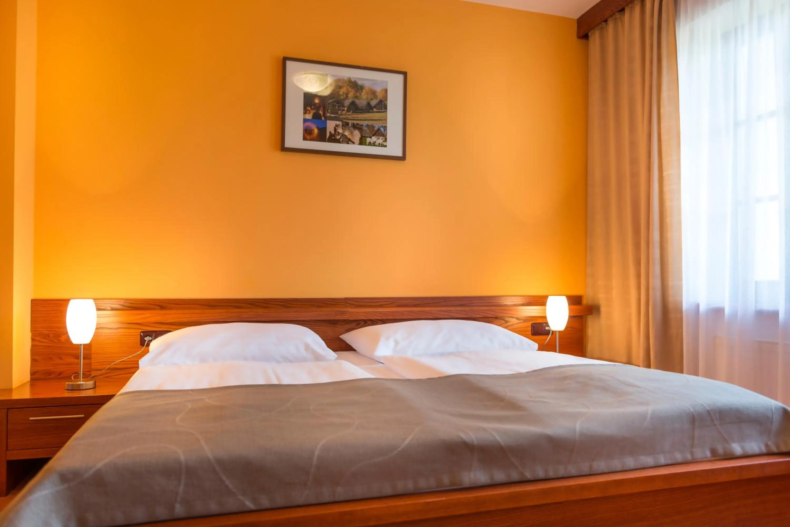 Bed in Hotel SKANZEN