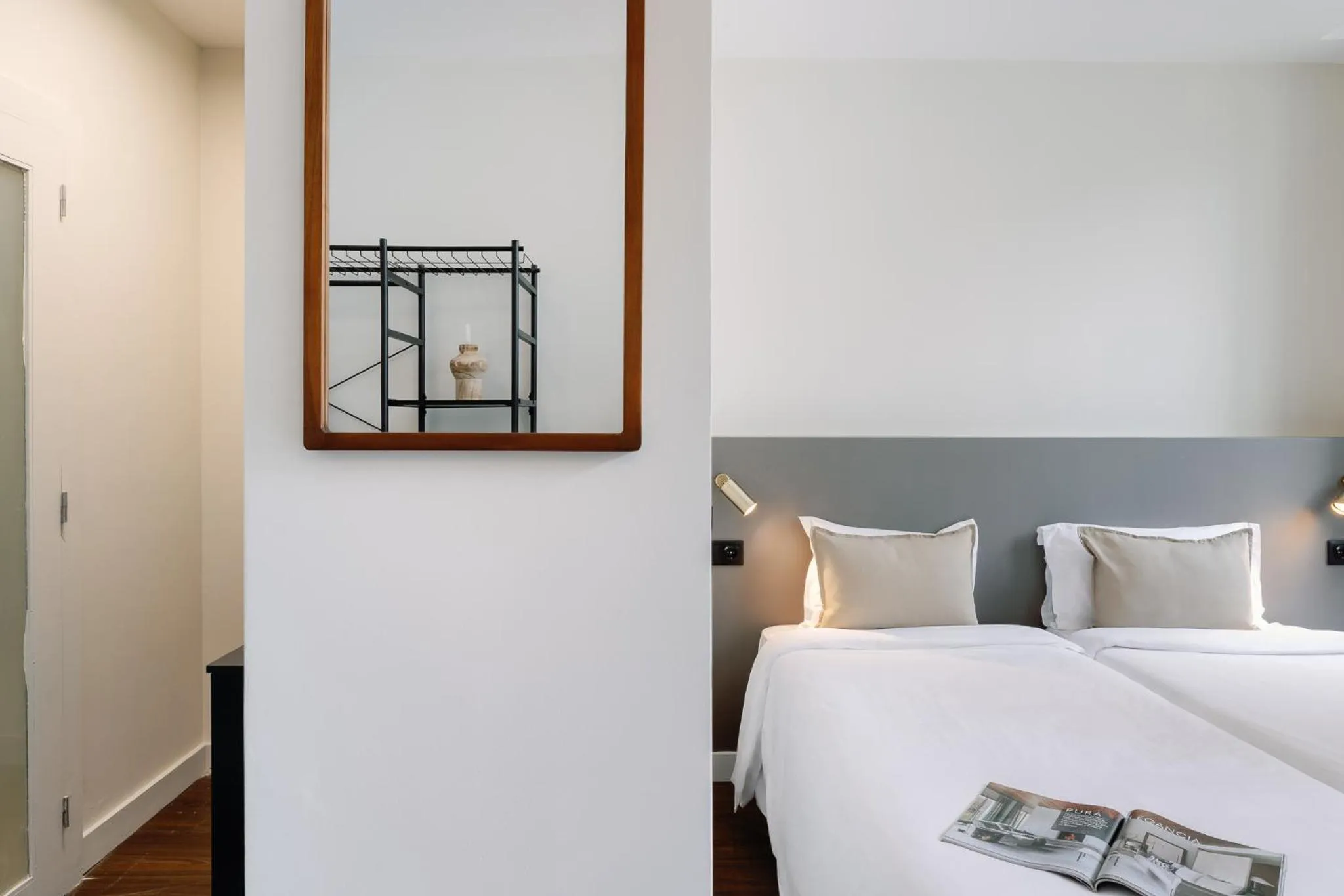 Bedroom, Bed in Cosme Apartments by Olala Homes