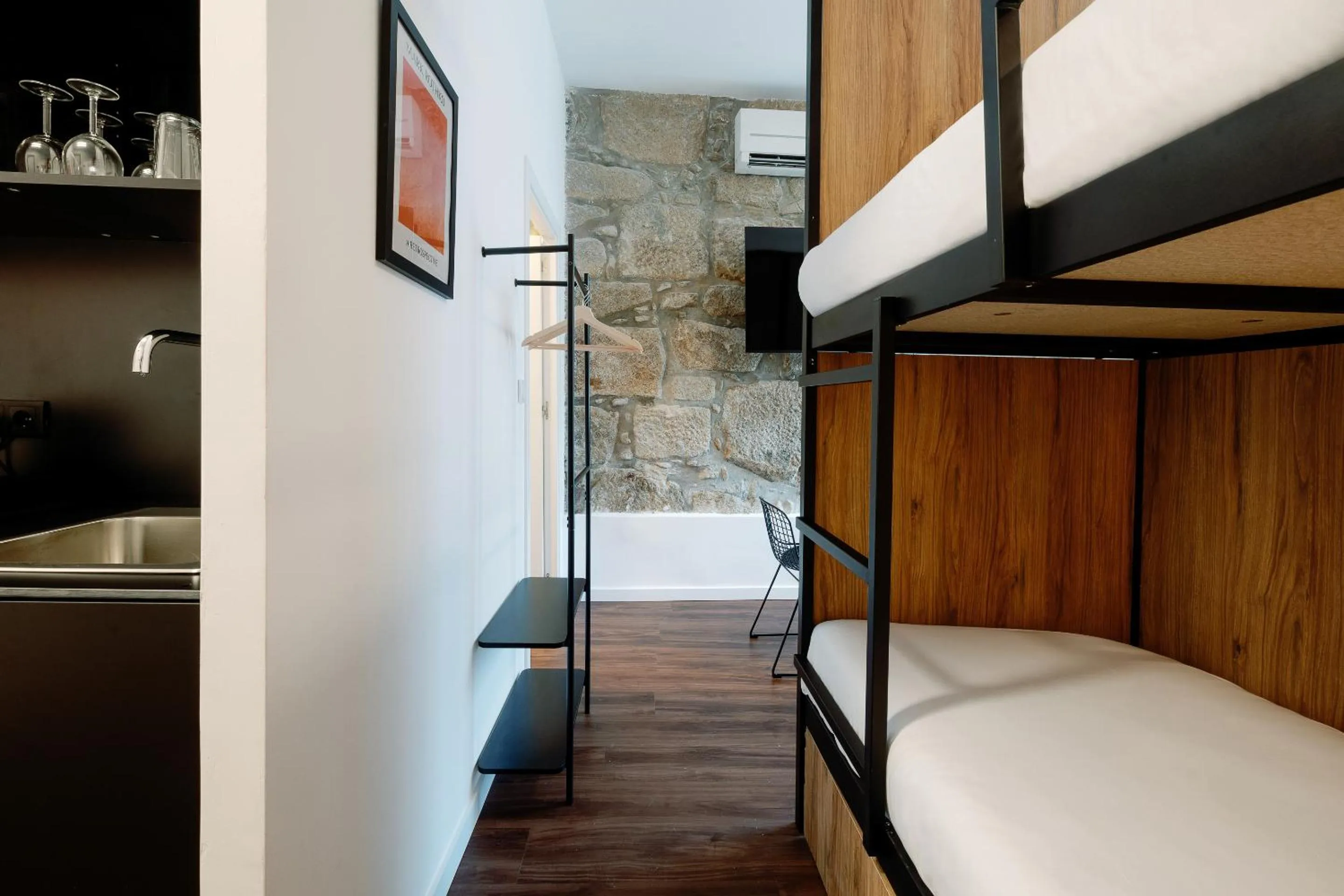 Bedroom, Bed in Cosme Apartments by Olala Homes