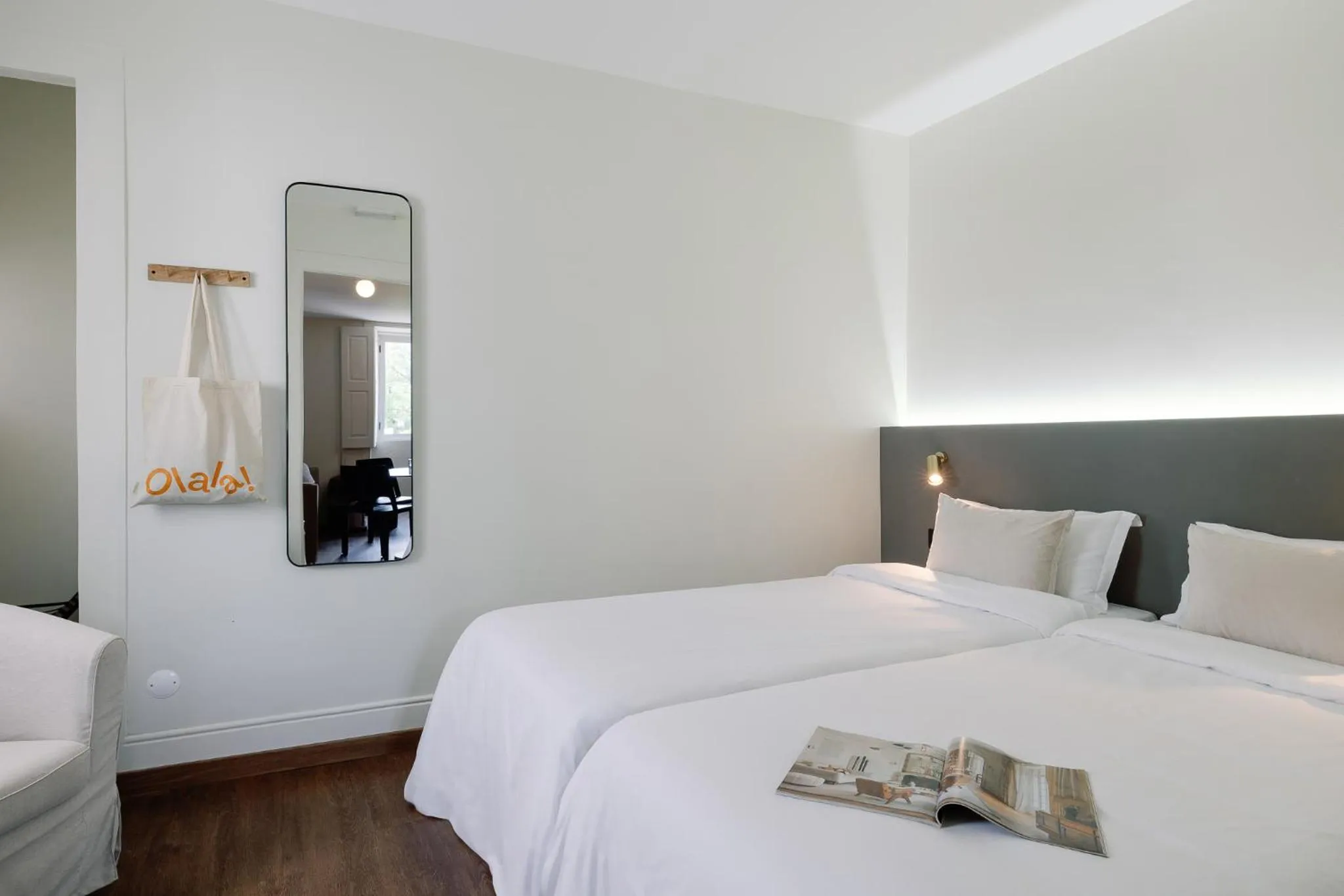 Bedroom, Bed in Cosme Apartments by Olala Homes