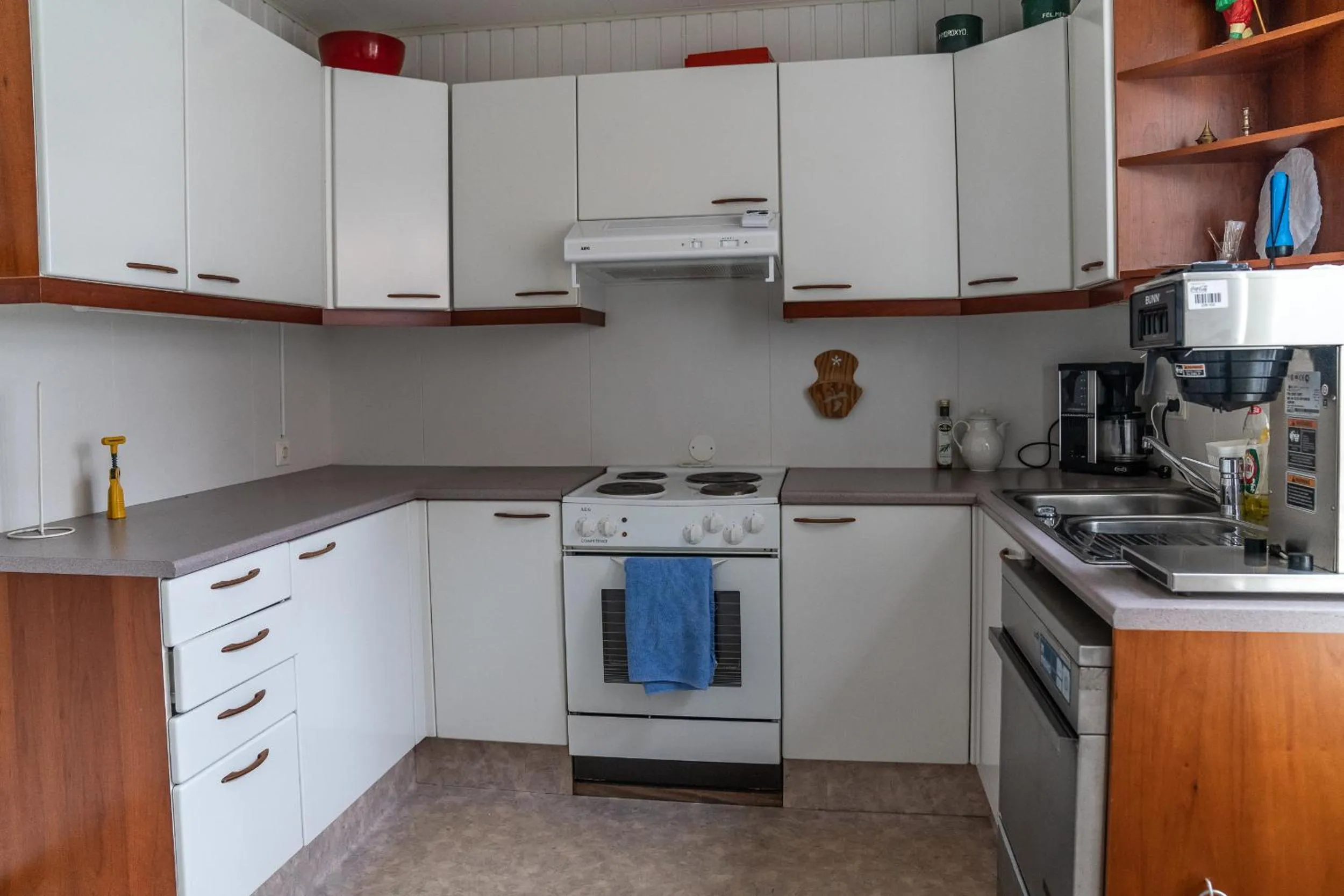 Kitchen or kitchenette in Guesthouse Gamla