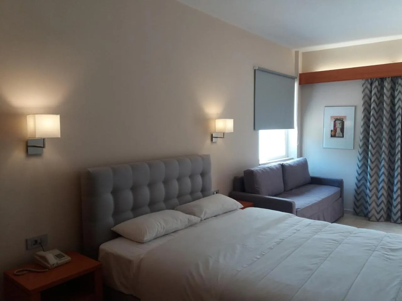 Bed in Antikyra Beach Hotel