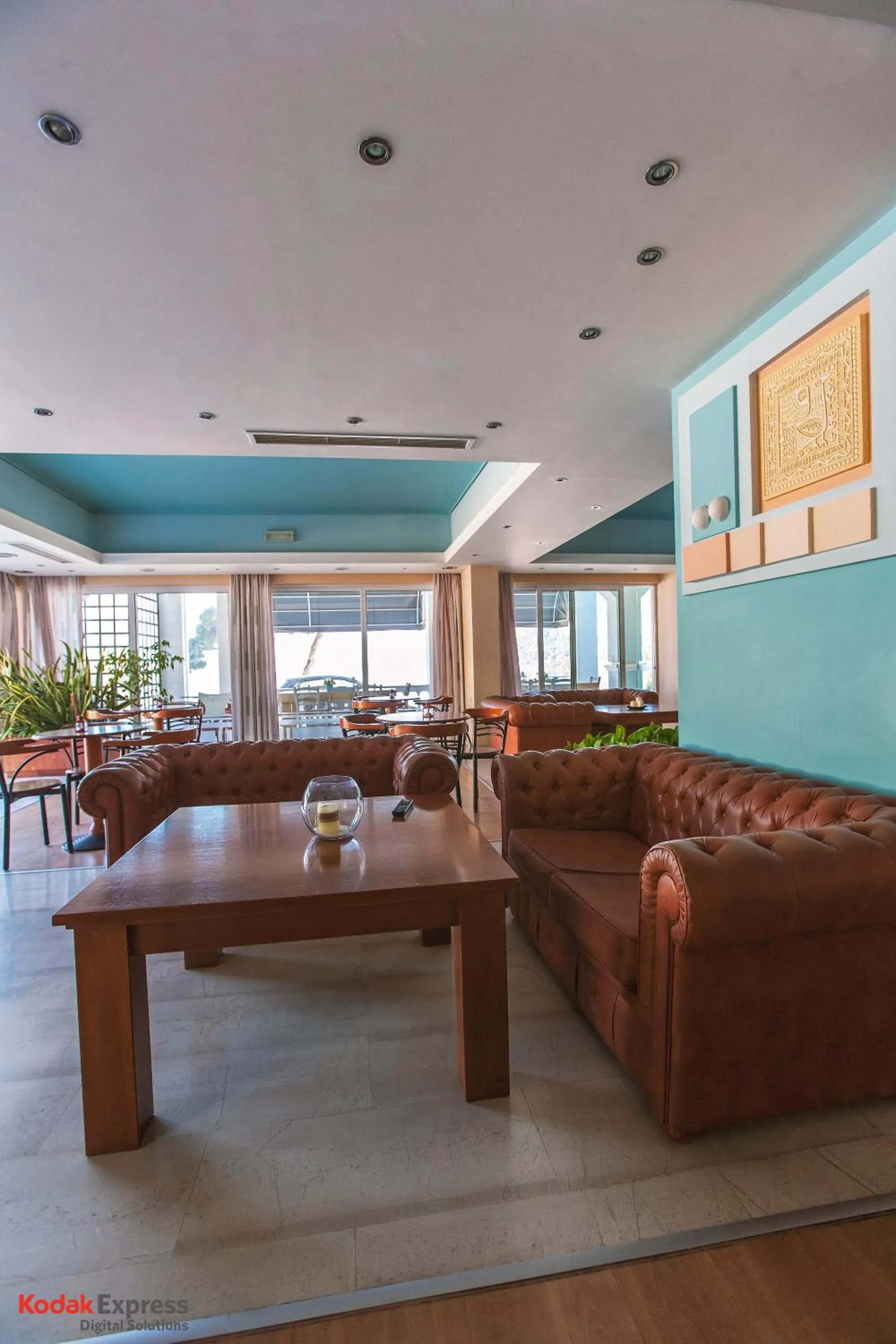 Communal lounge/ TV room in Antikyra Beach Hotel