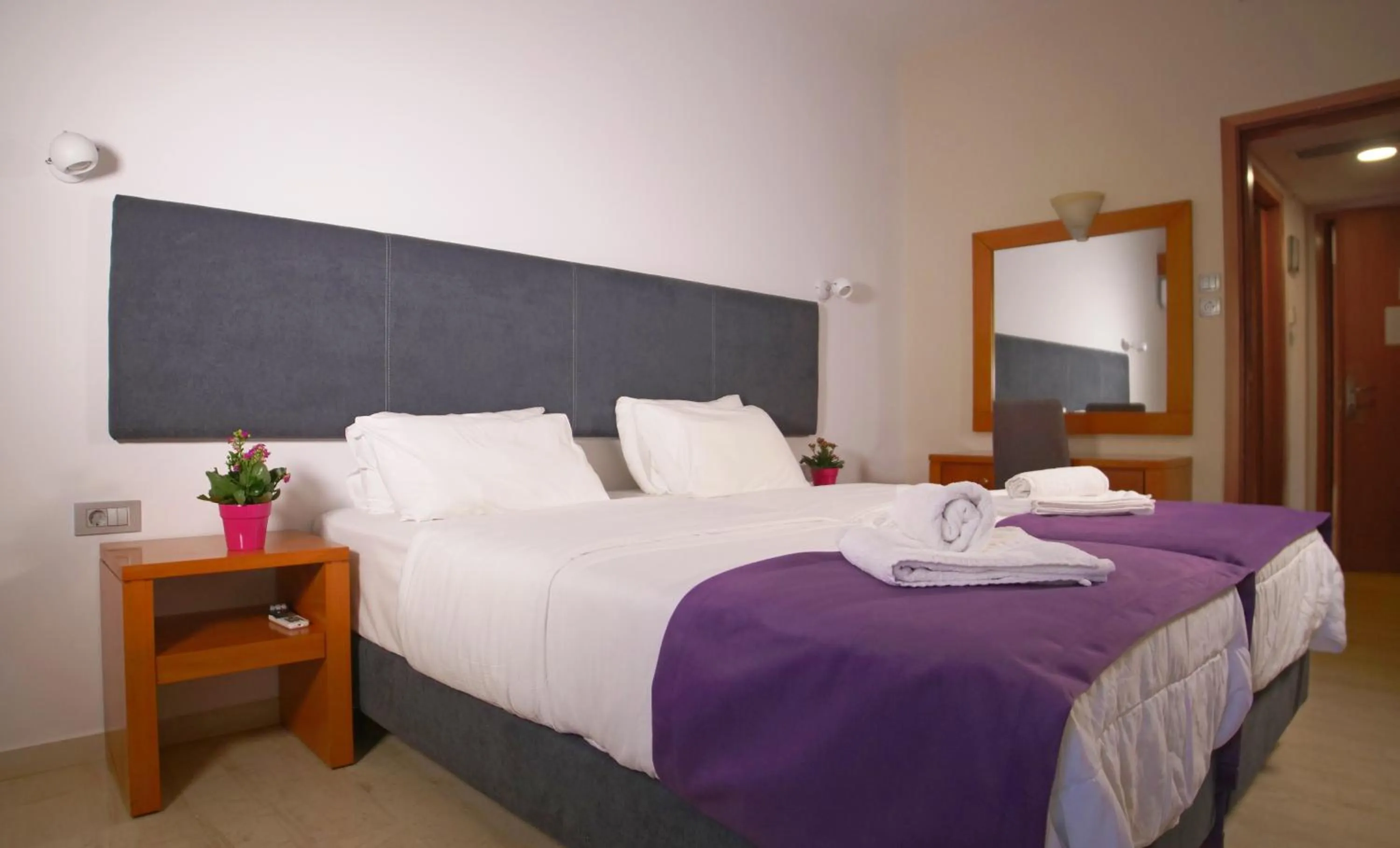 Bed in Antikyra Beach Hotel