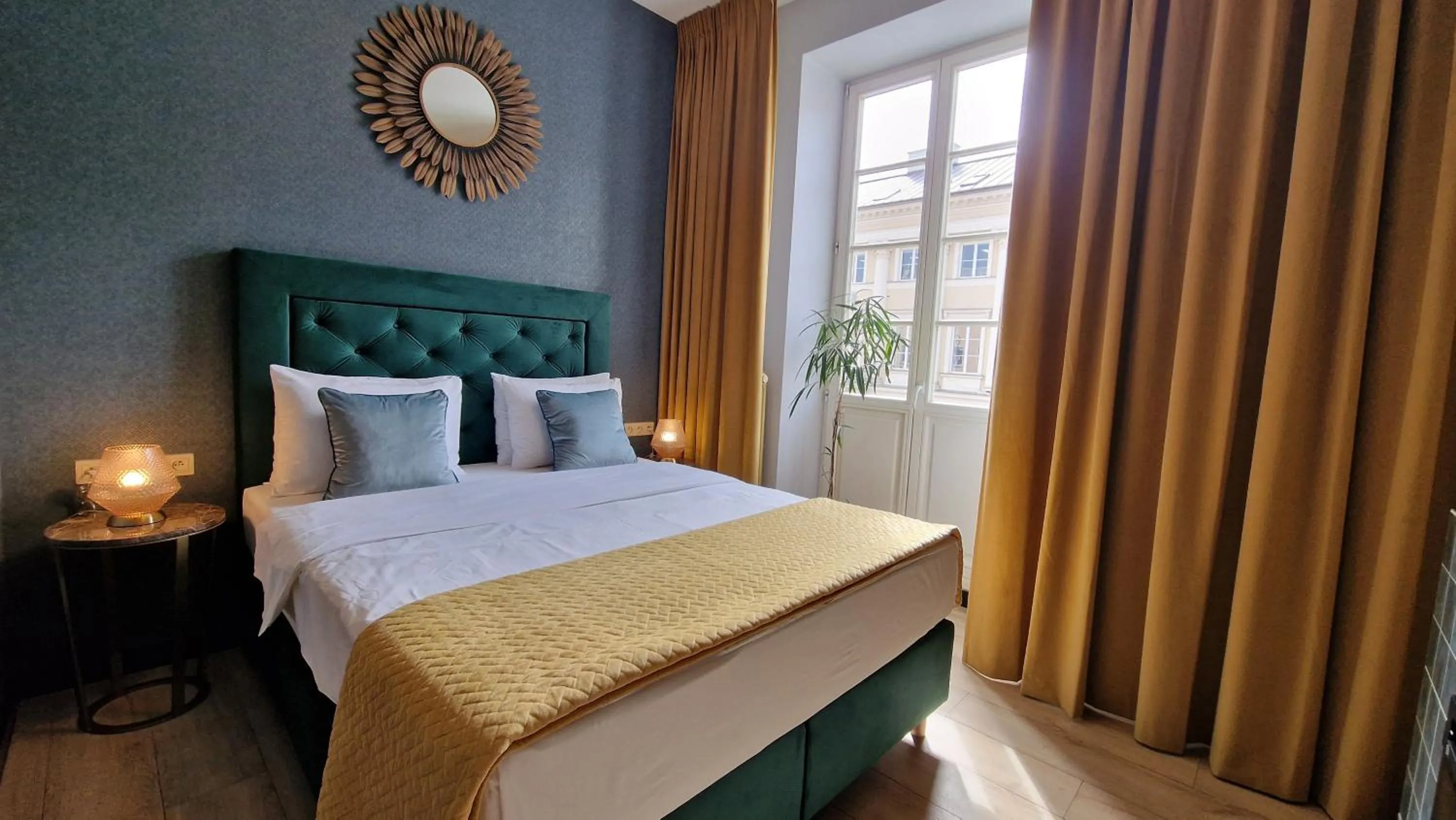 Photo of the whole room, Bed in SLEEPWELL NOWY ŚWIAT - entrance from Ordynacka 14St, through the courtyard