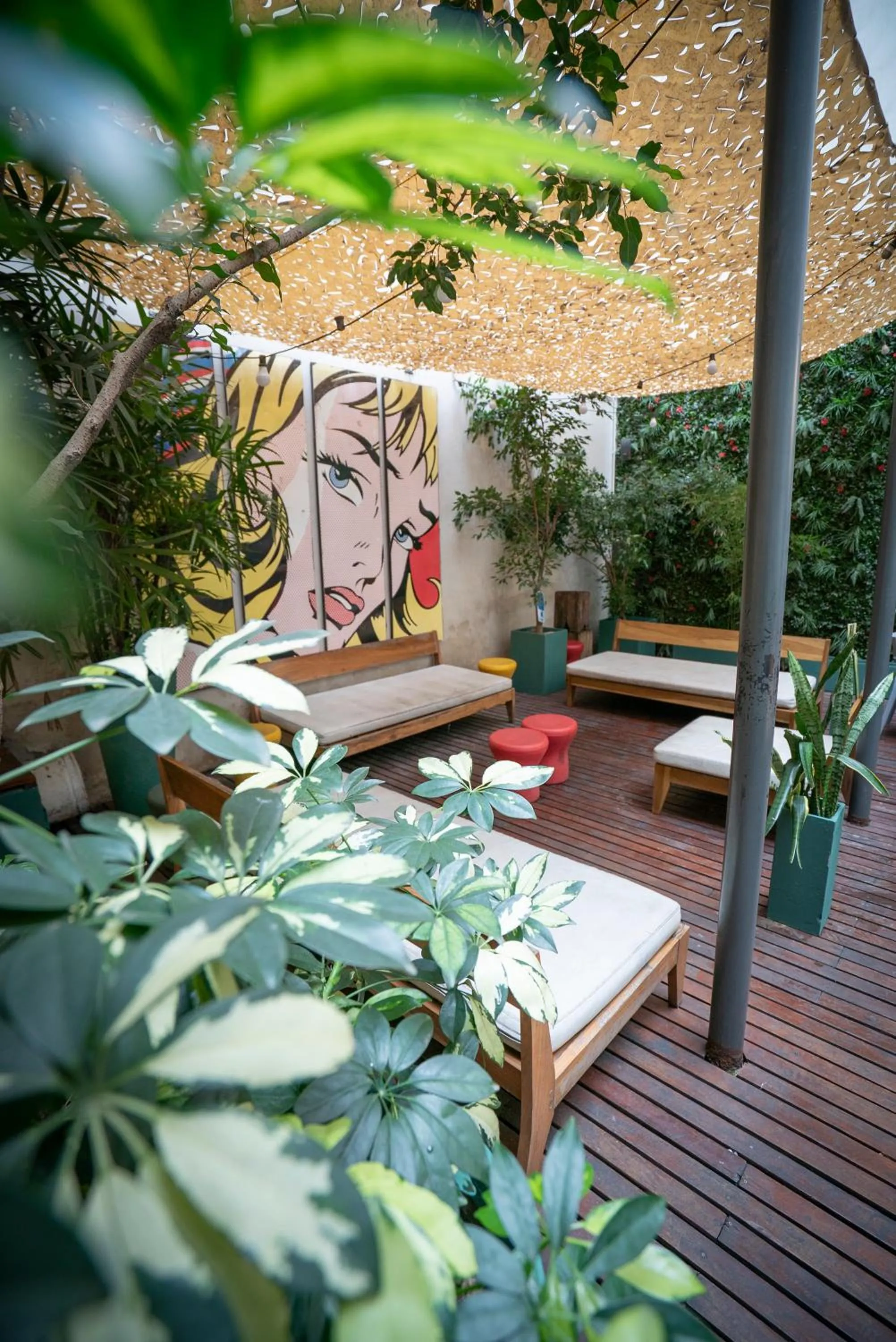 Patio in America Del Sur Hostel Buenos Aires