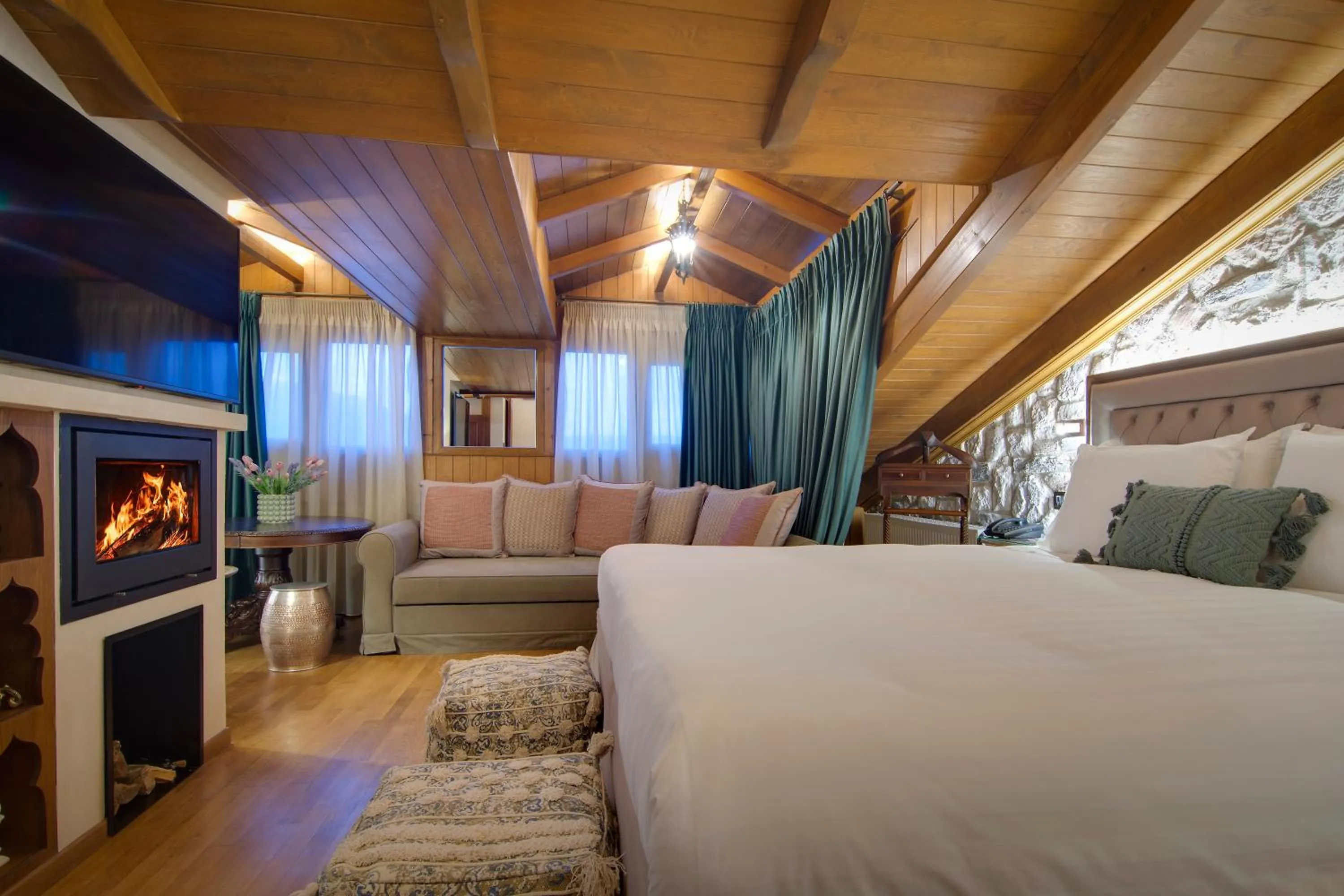 Photo of the whole room, Bed in ARCHONTARIKI Historic Boutique Hotel