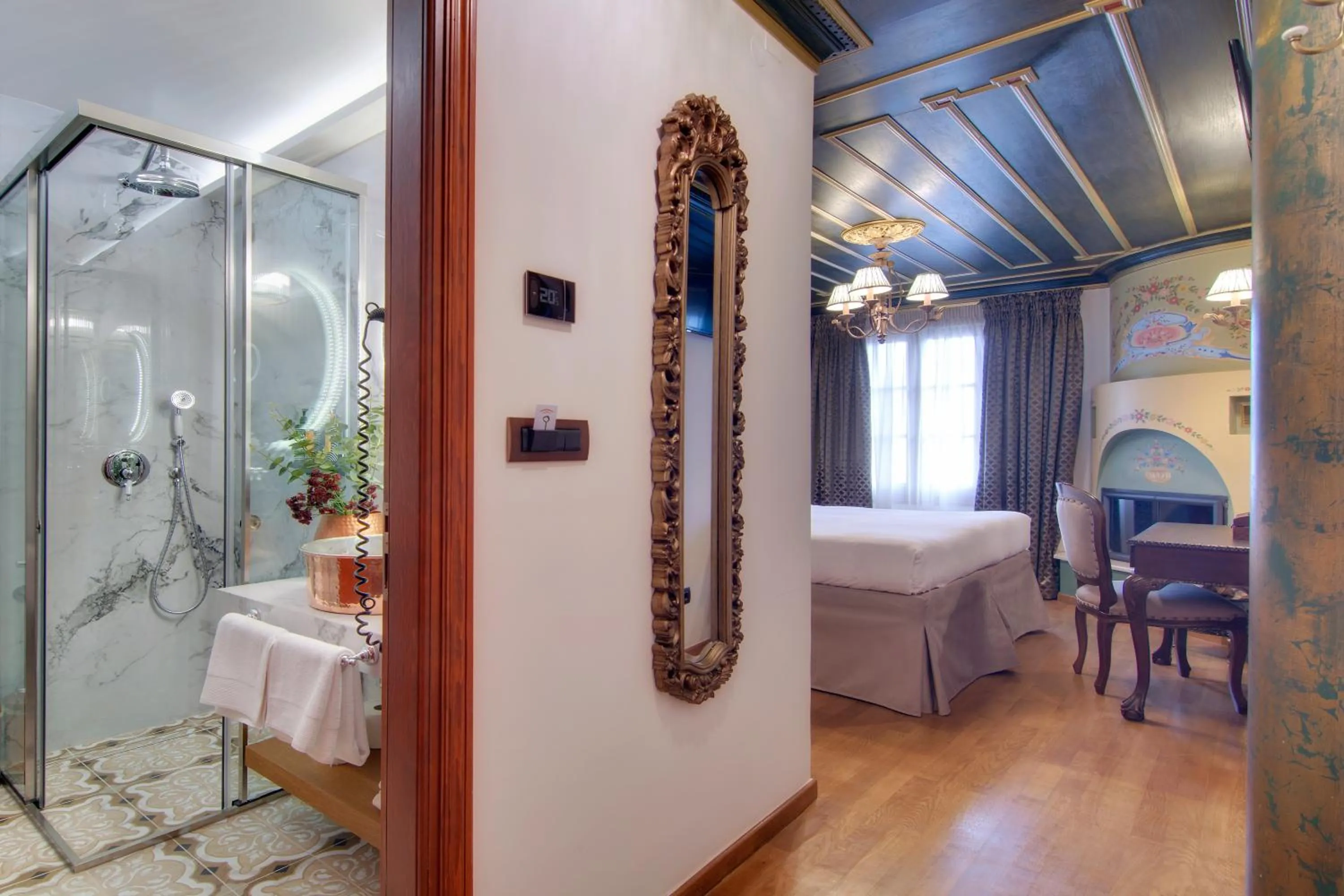 Photo of the whole room, Bed in ARCHONTARIKI Historic Boutique Hotel