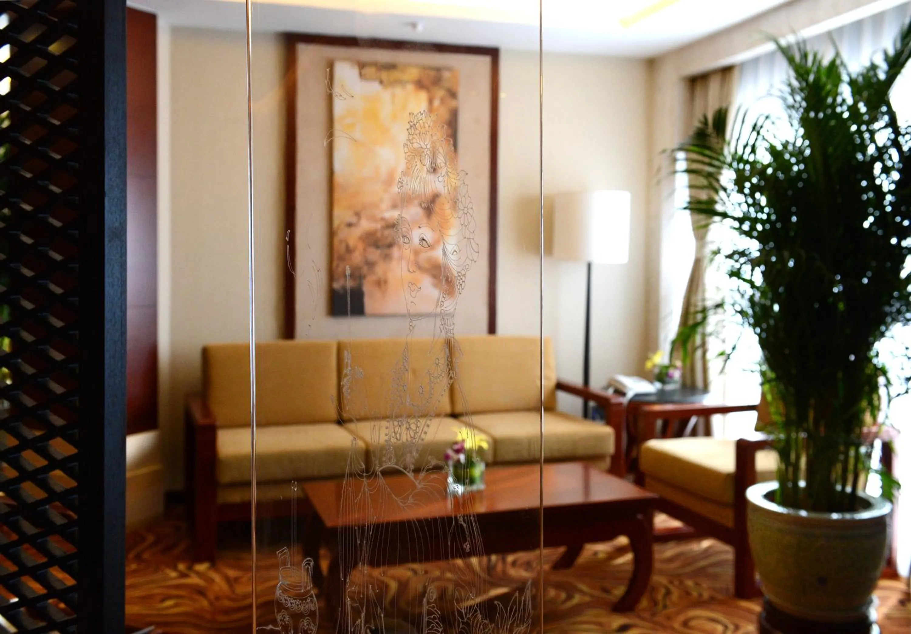 Living room in Xiyuan Hotel