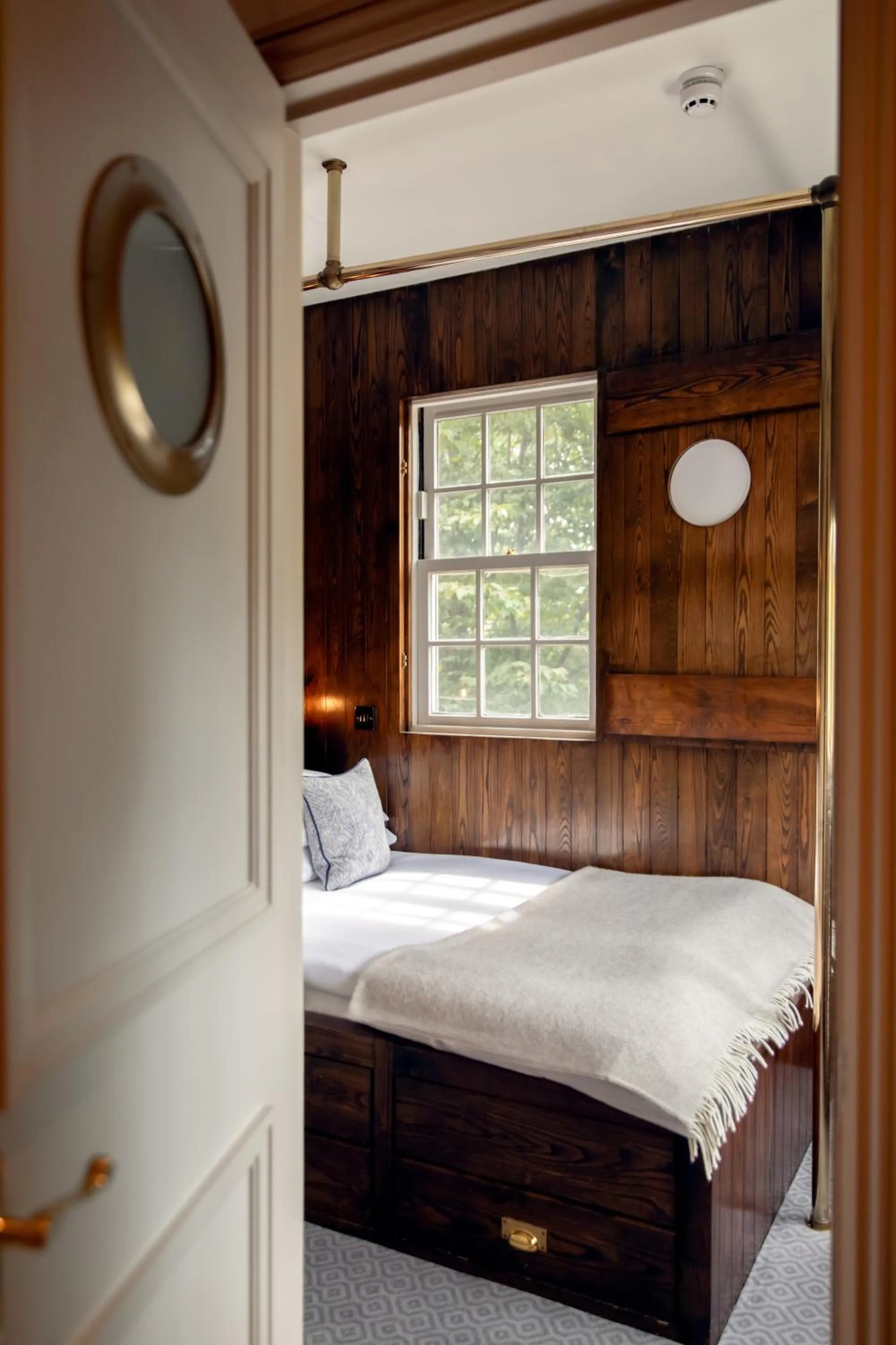 Decorative detail, Bed in The Pilot Inn