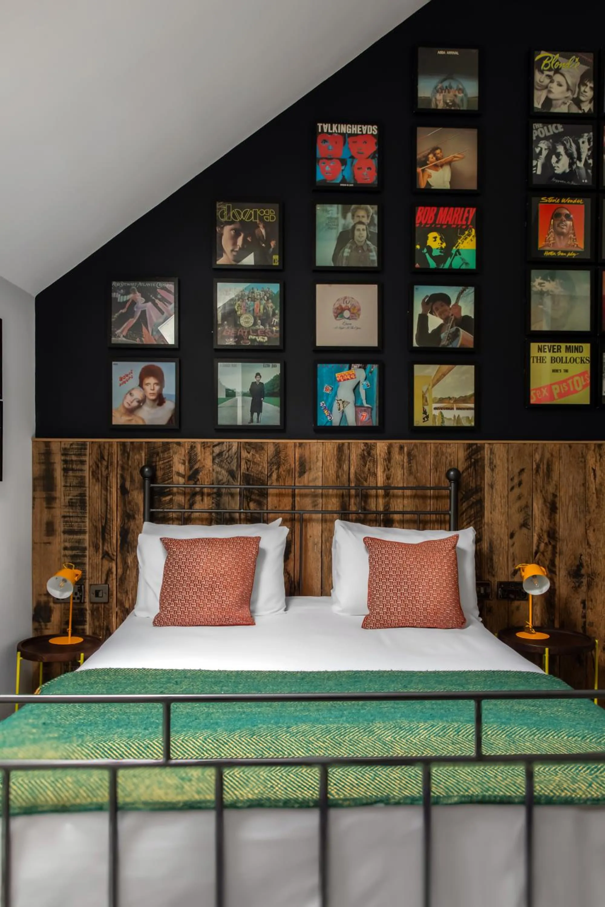 Decorative detail, Bed in The Pilot Inn