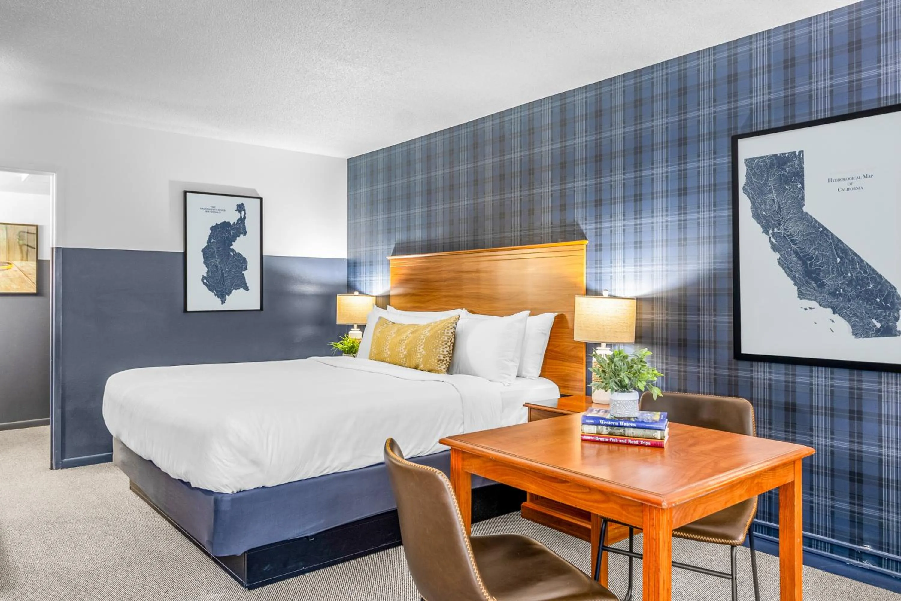 Bed in The Angler Lodge