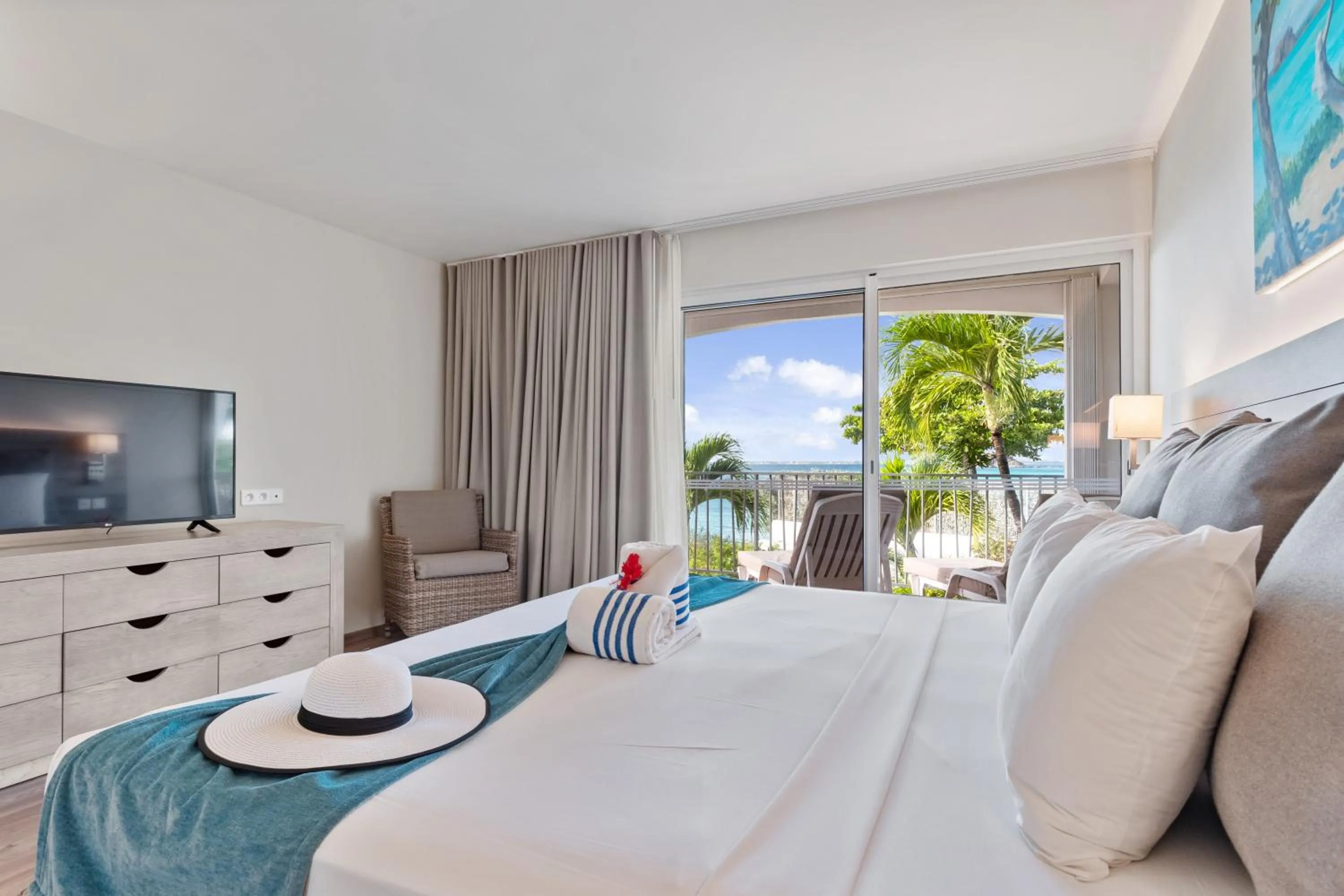 TV and multimedia, Bed in Grand Case Beach Club