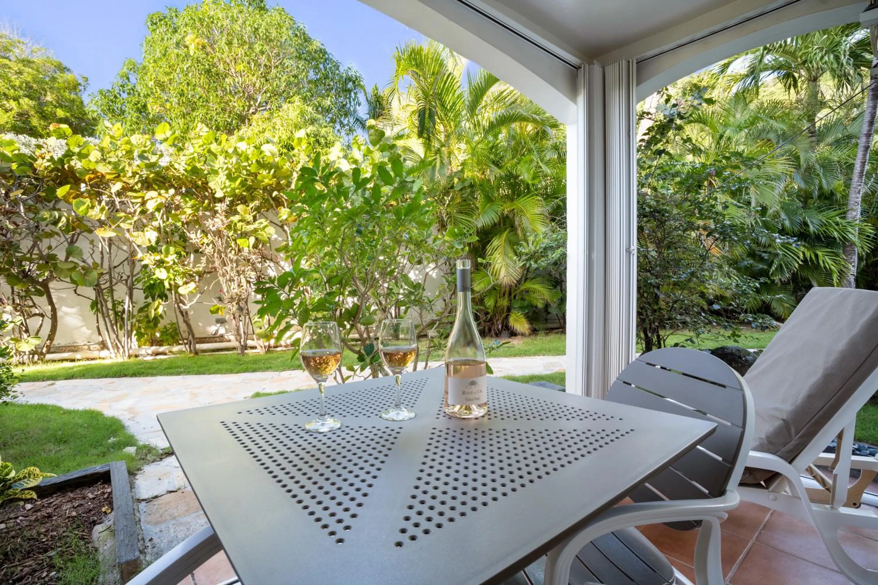 Patio in Grand Case Beach Club
