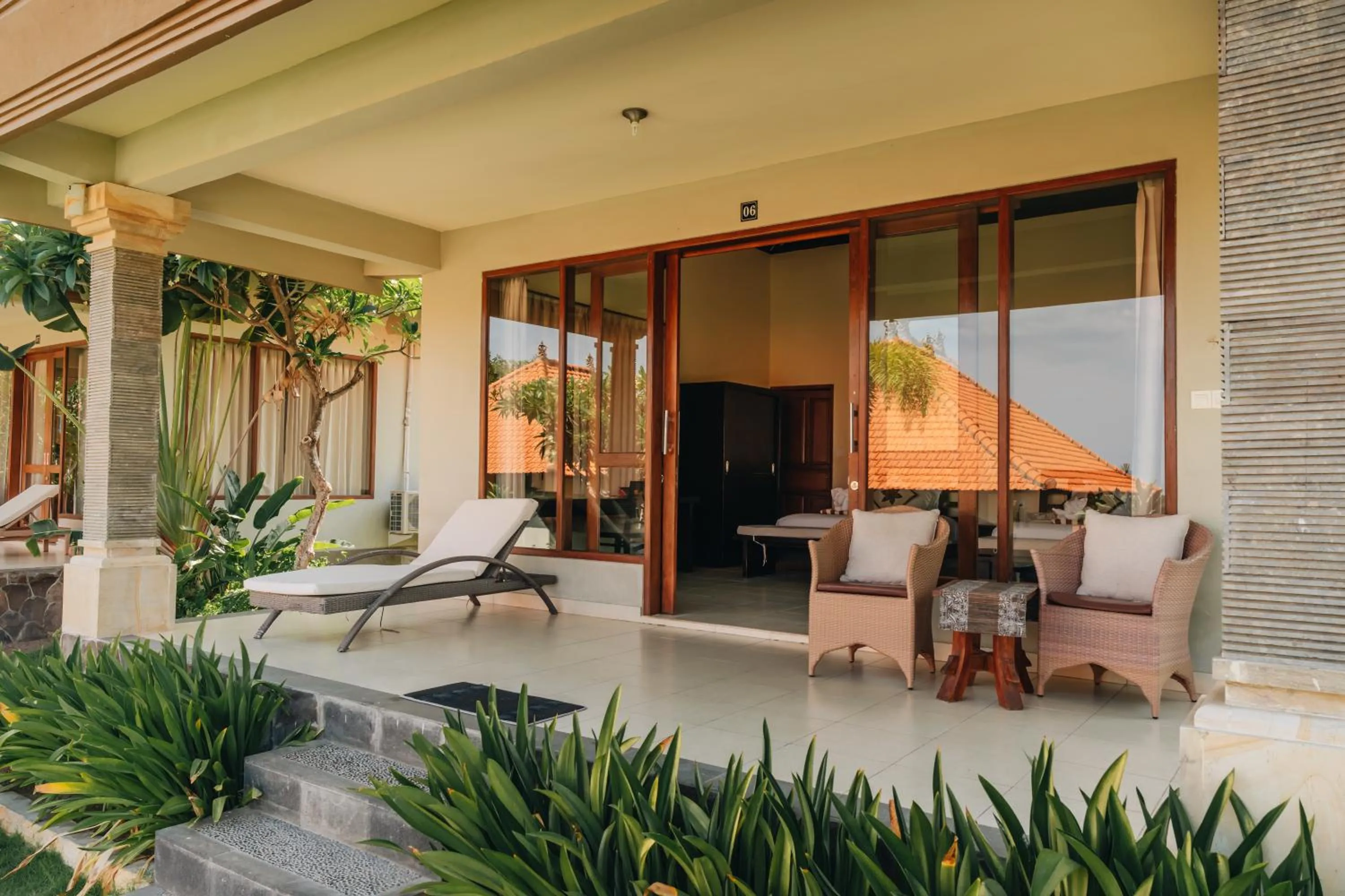 Balcony/Terrace in Ocean View Tulamben Dive & Resort