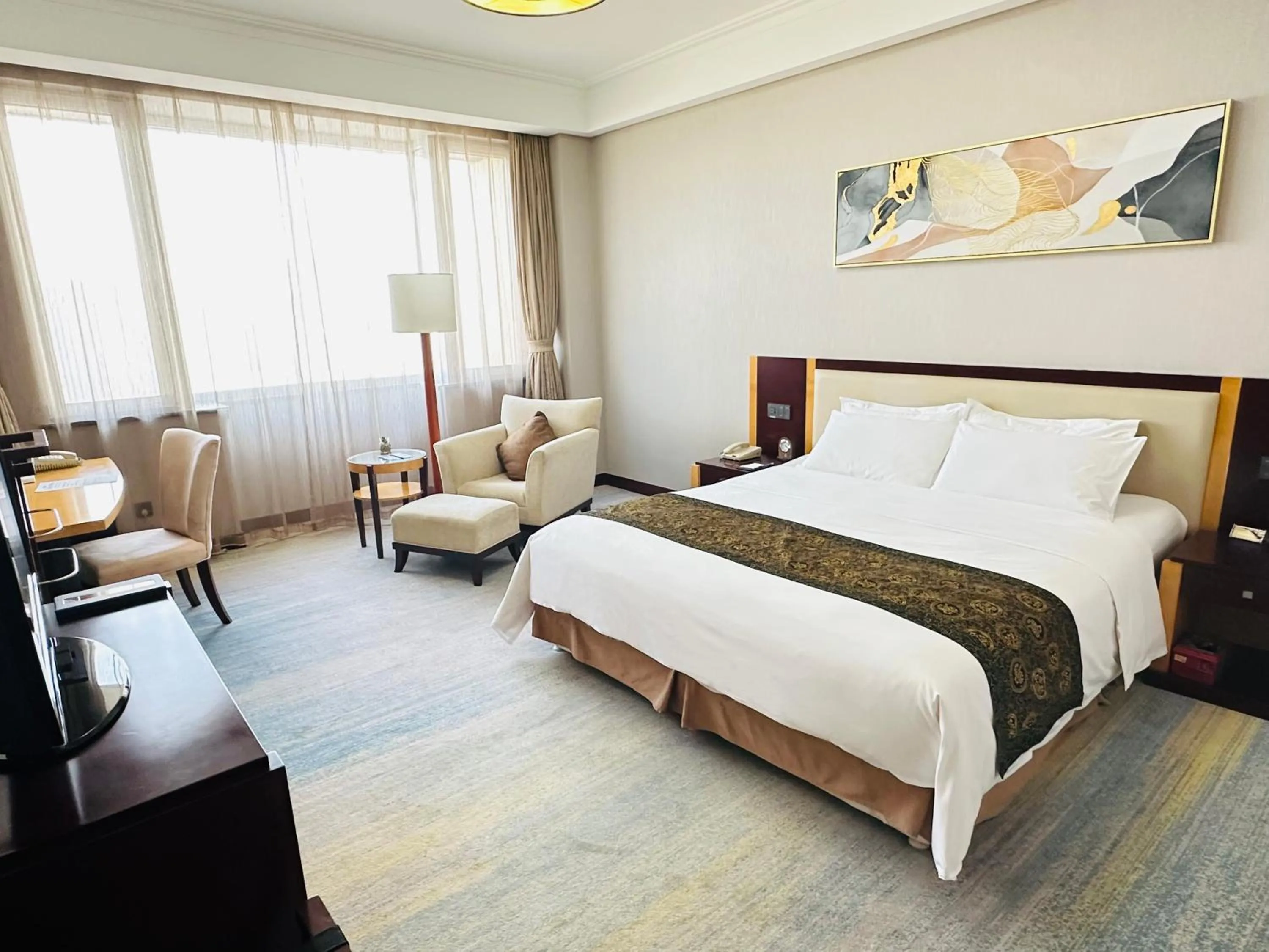 Bed in Tianjin Saixiang Hotel