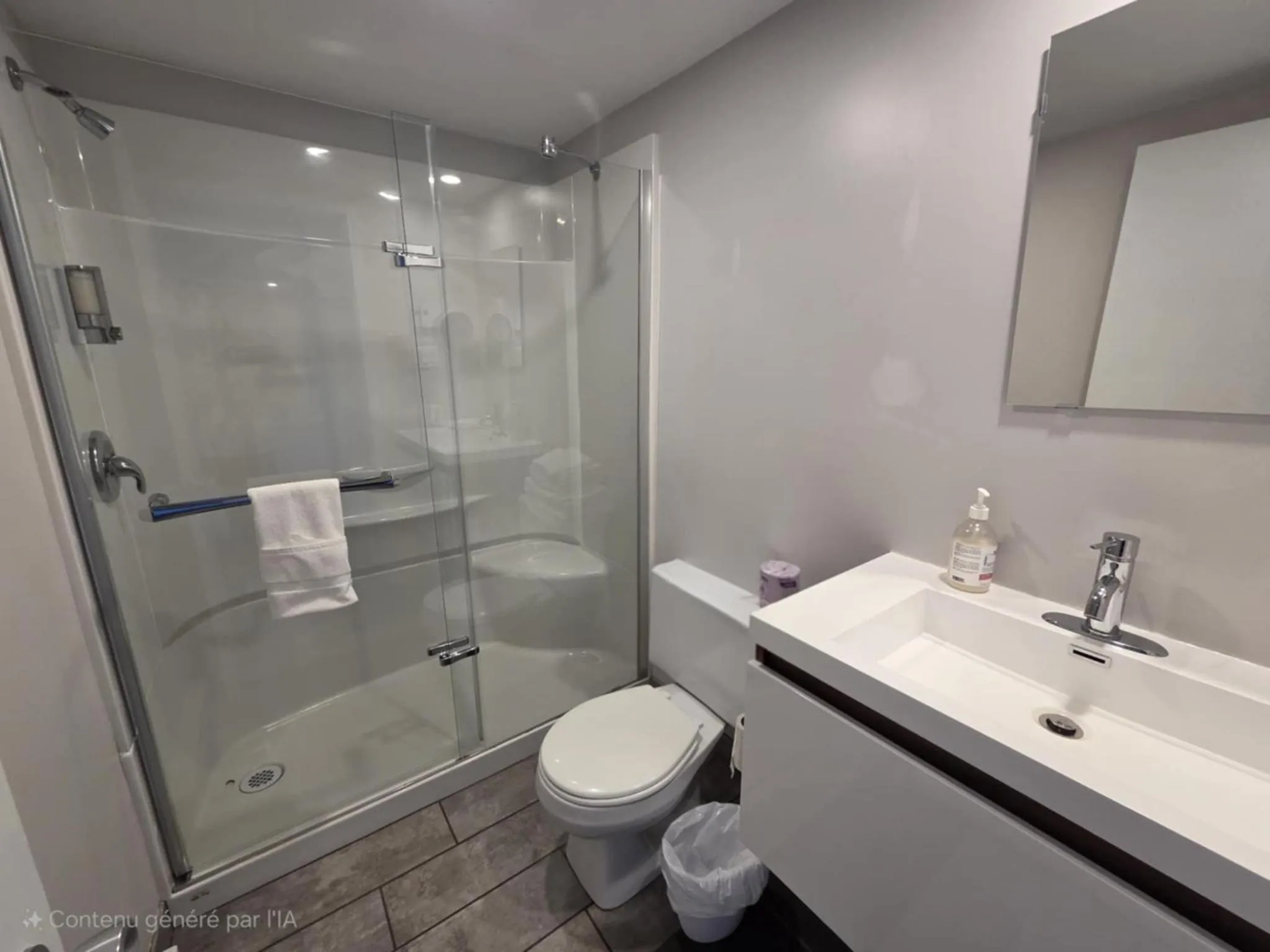 Shower in Motel Le Riviera