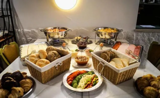 Continental breakfast in Korona Panzió Budapest