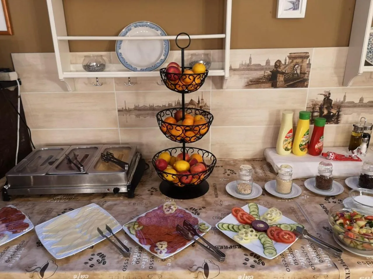 Buffet breakfast in Korona Panzió Budapest